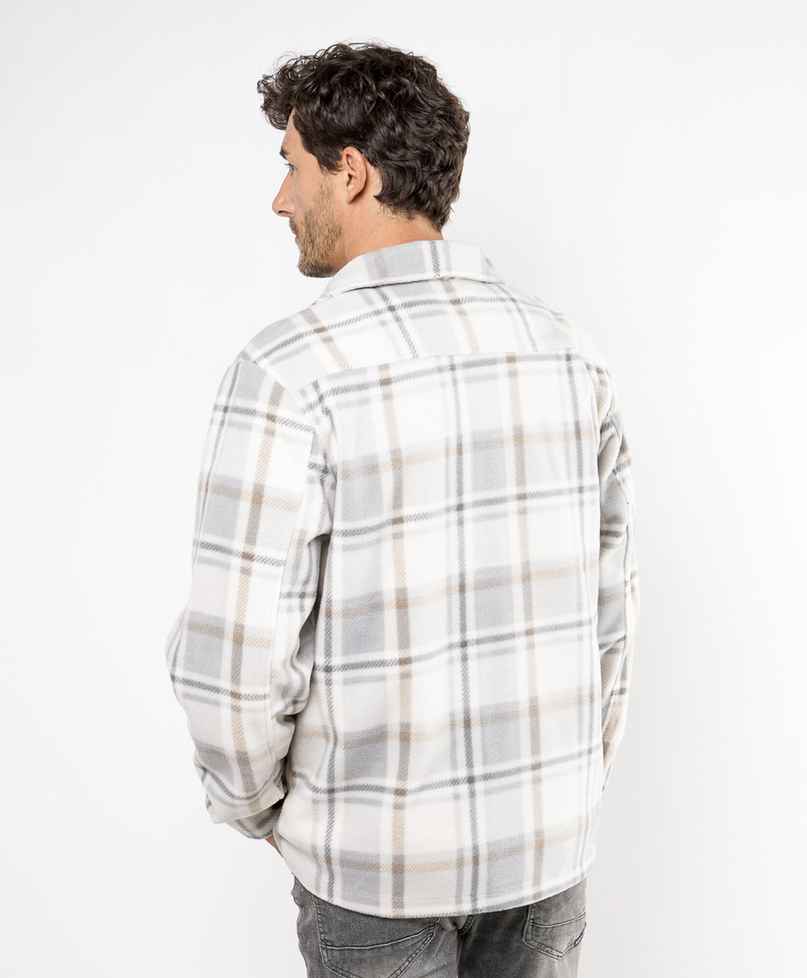 Chaqueta hombre polar escocesa Chaqueta hombre polar escocesa