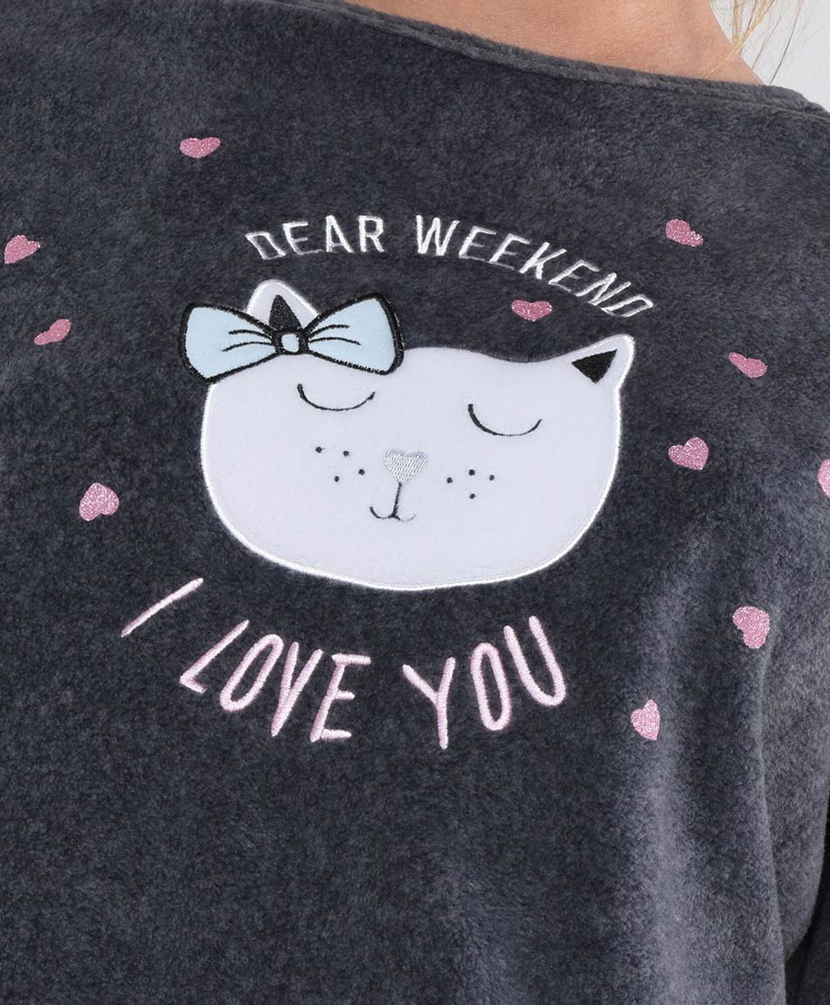 Pijama mujer polar corazones 2 piezas Pijama mujer polar corazones 2 piezas
