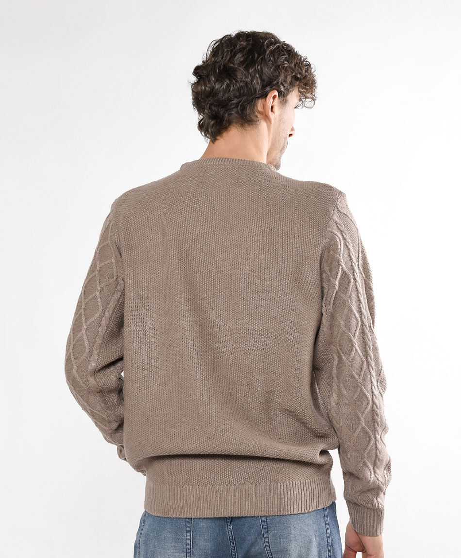 Sweater hombre trenzado frontal