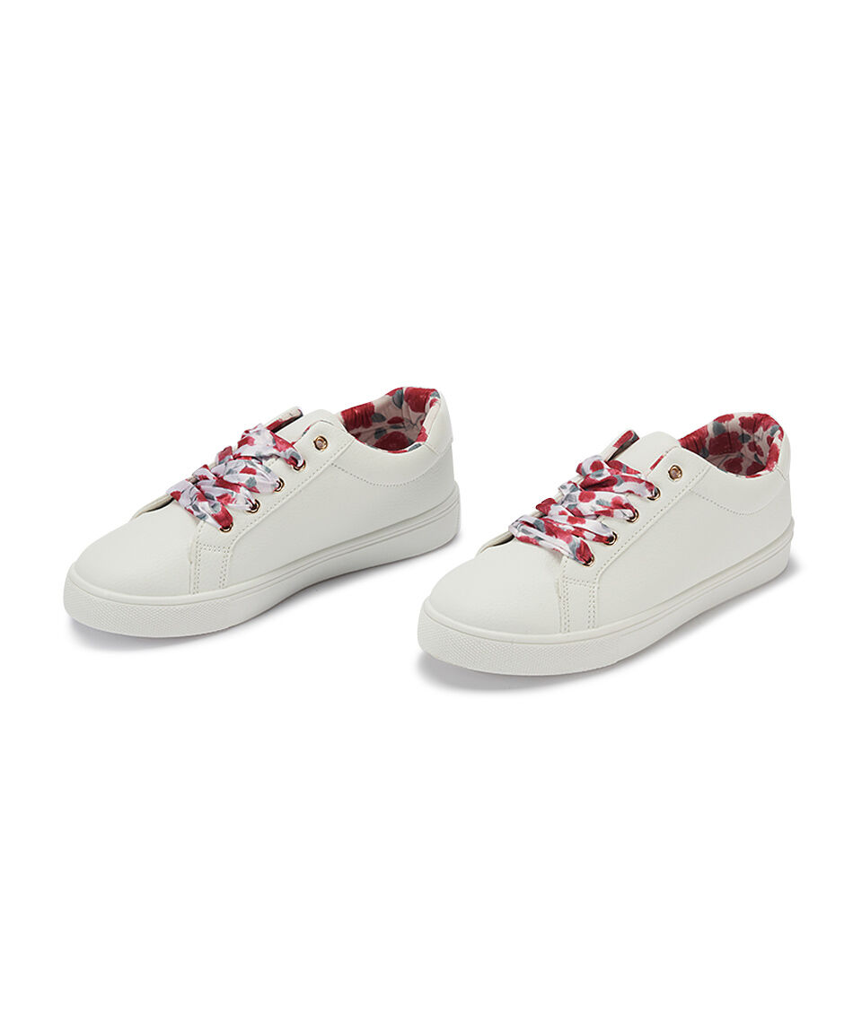 Zapatilla mujer cinta estampada