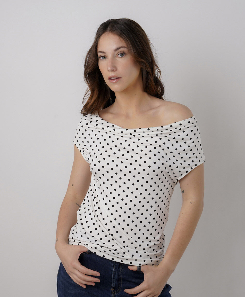 Polera mujer lunares