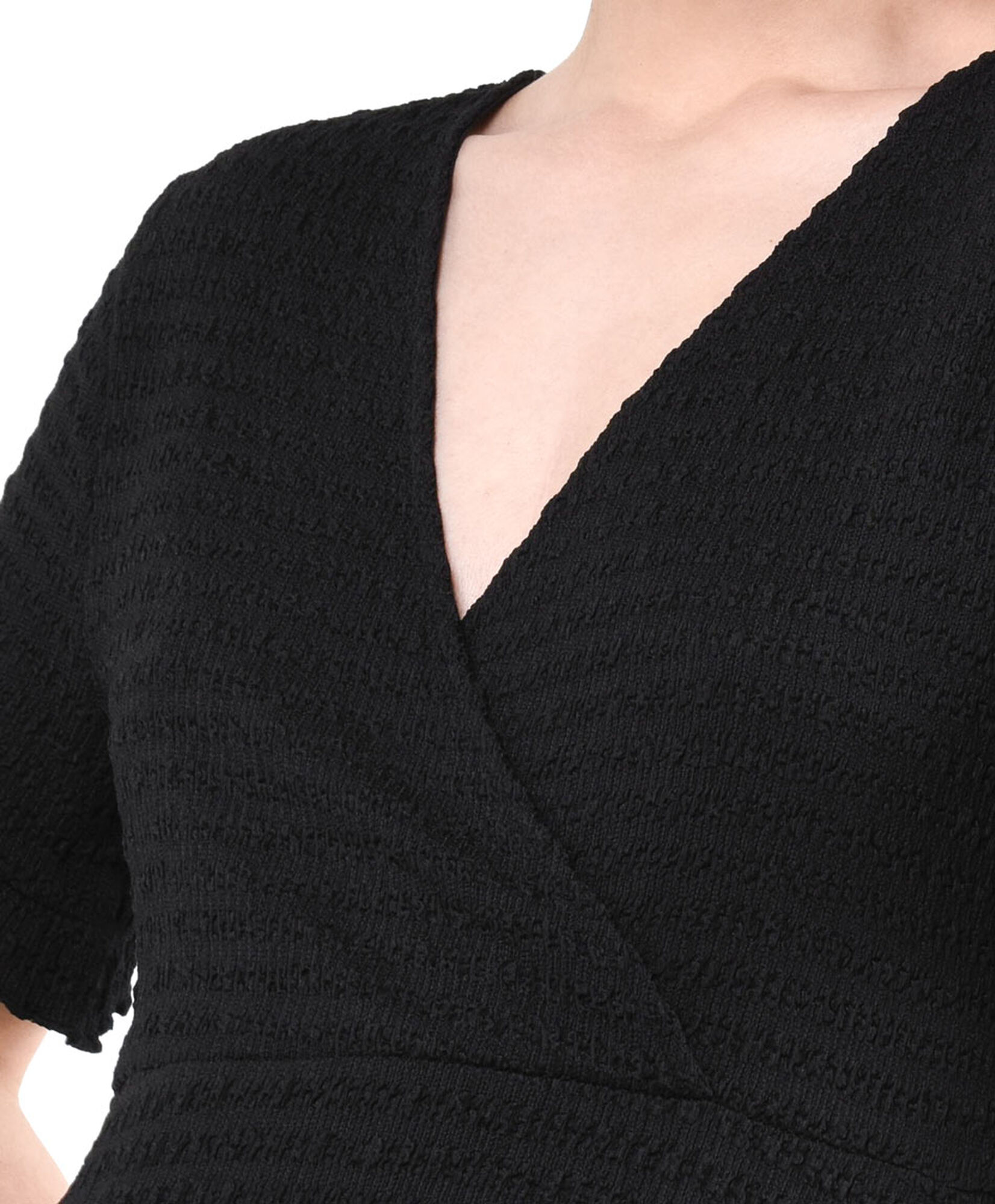 Vestido mujer cruzado negro Vestido mujer cruzado negro