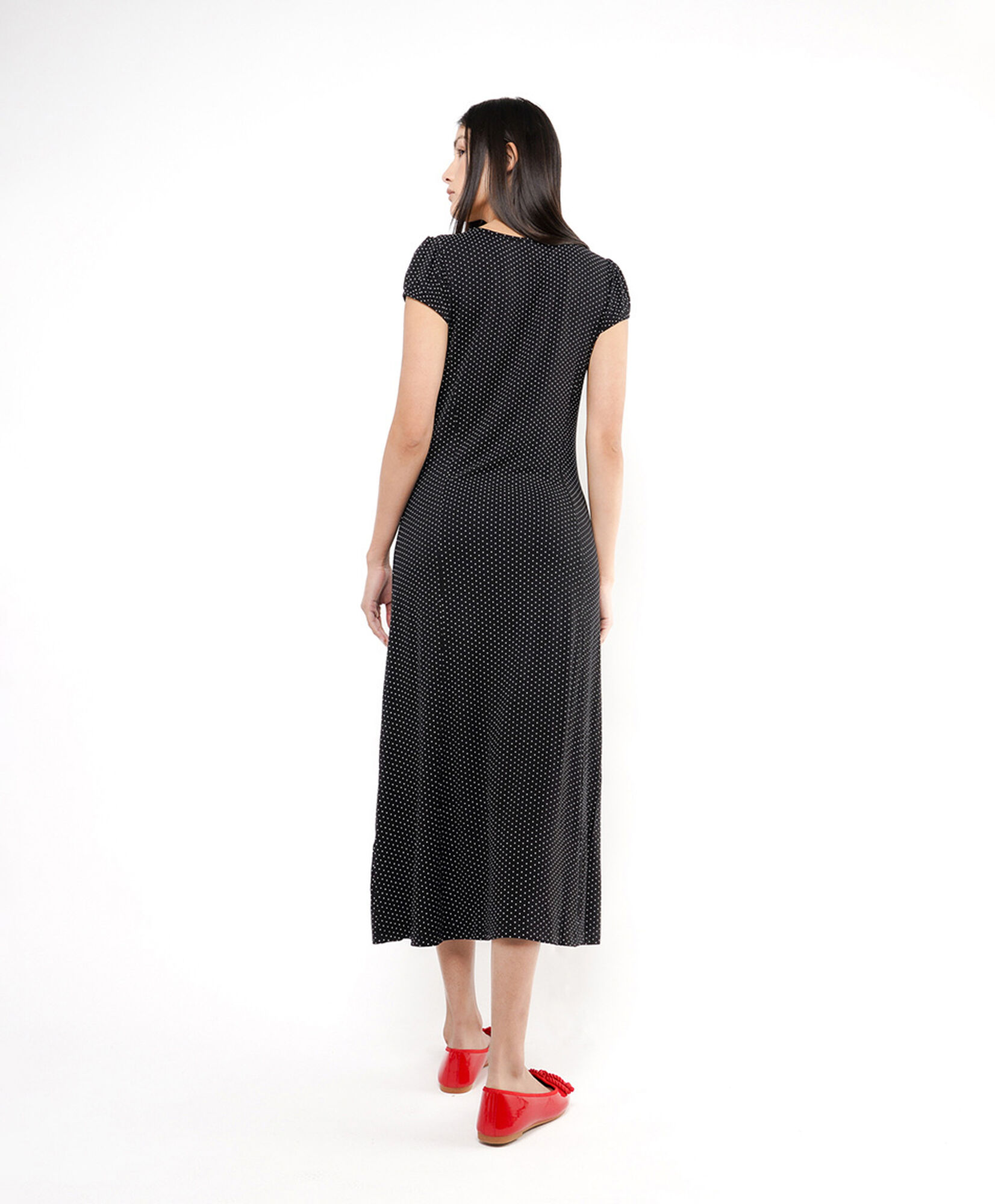 Vestido mujer puntos botones Vestido mujer puntos botones