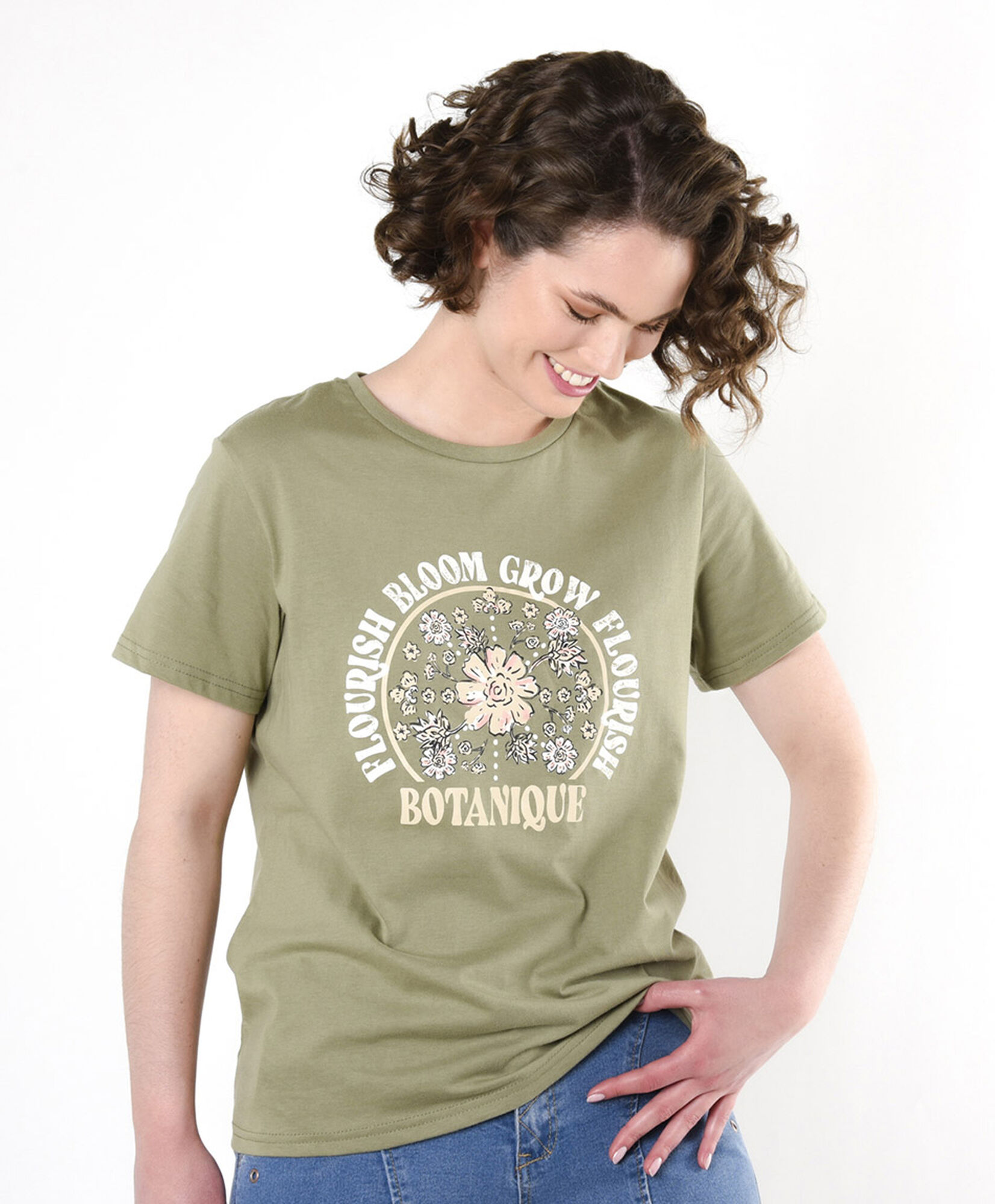 Polera mujer estampado botánico Polera mujer estampado botánico