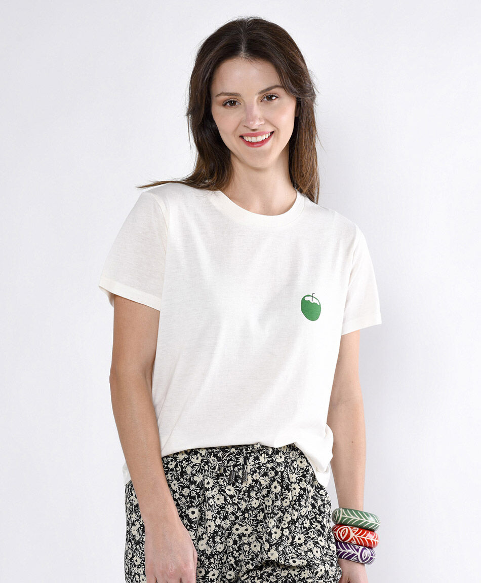 Polera manga corta cuello redondo