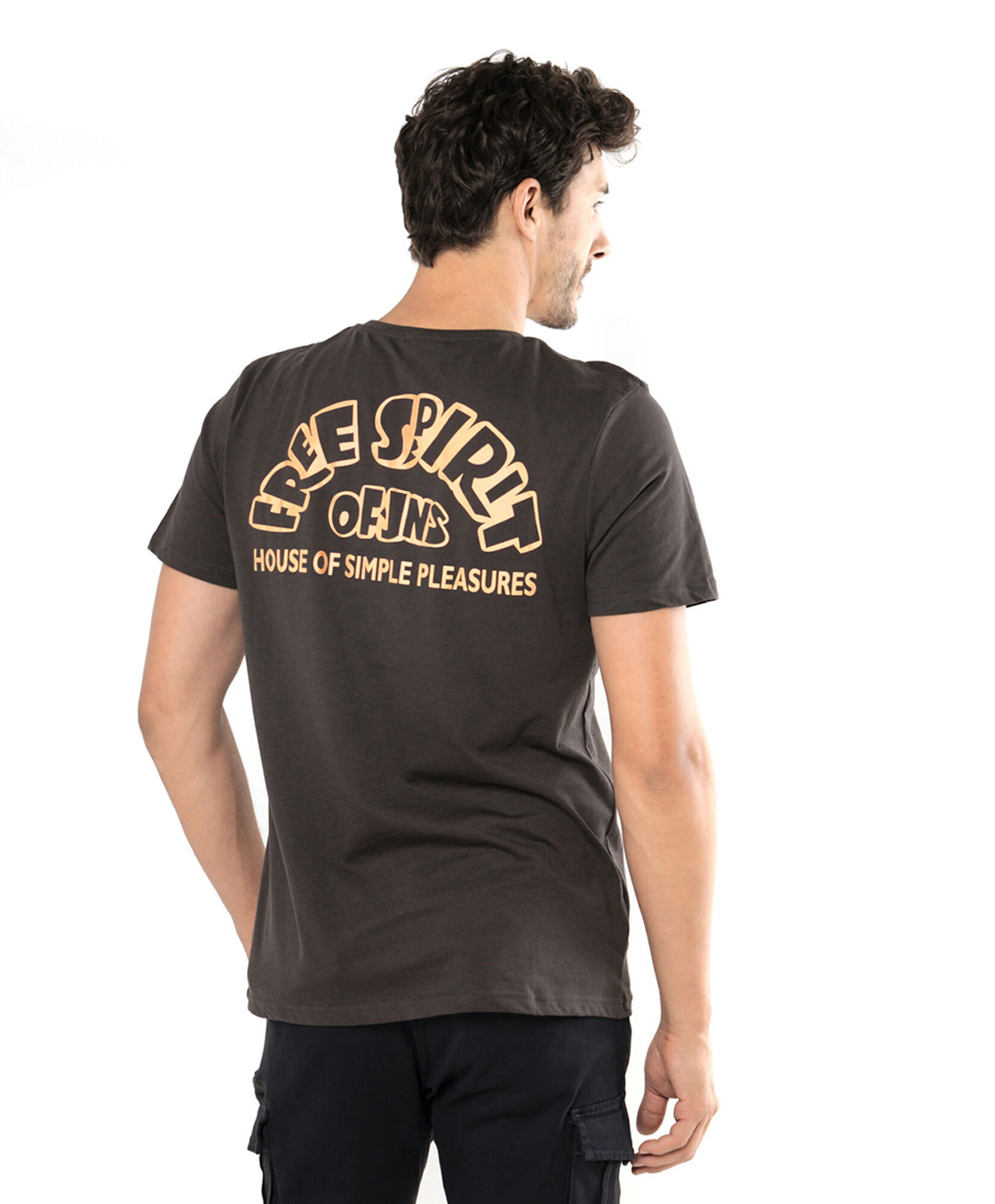 Polera hombre doble estampado free spirit Polera hombre doble estampado free spirit