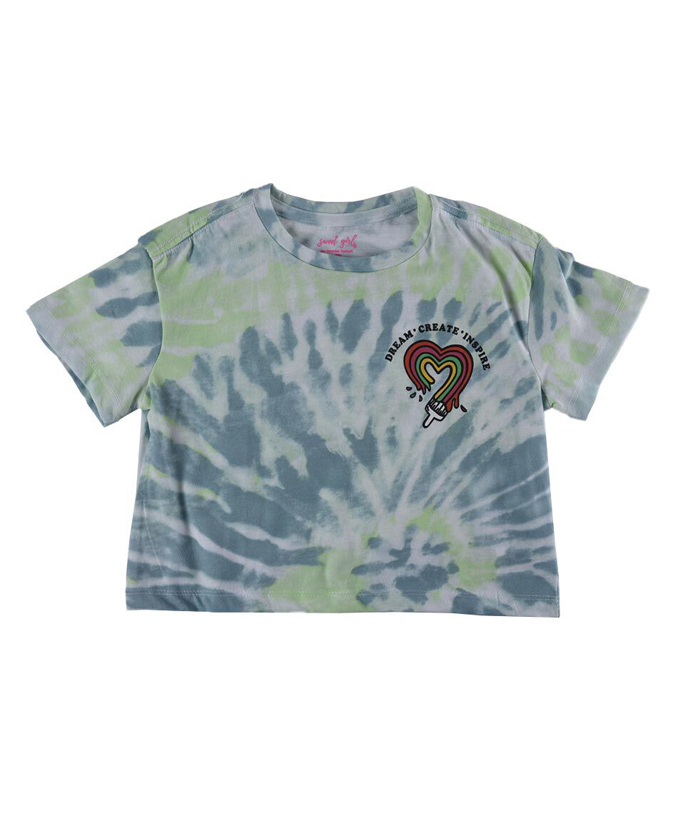 Polera ni&ntilde;a tie dye manga corta