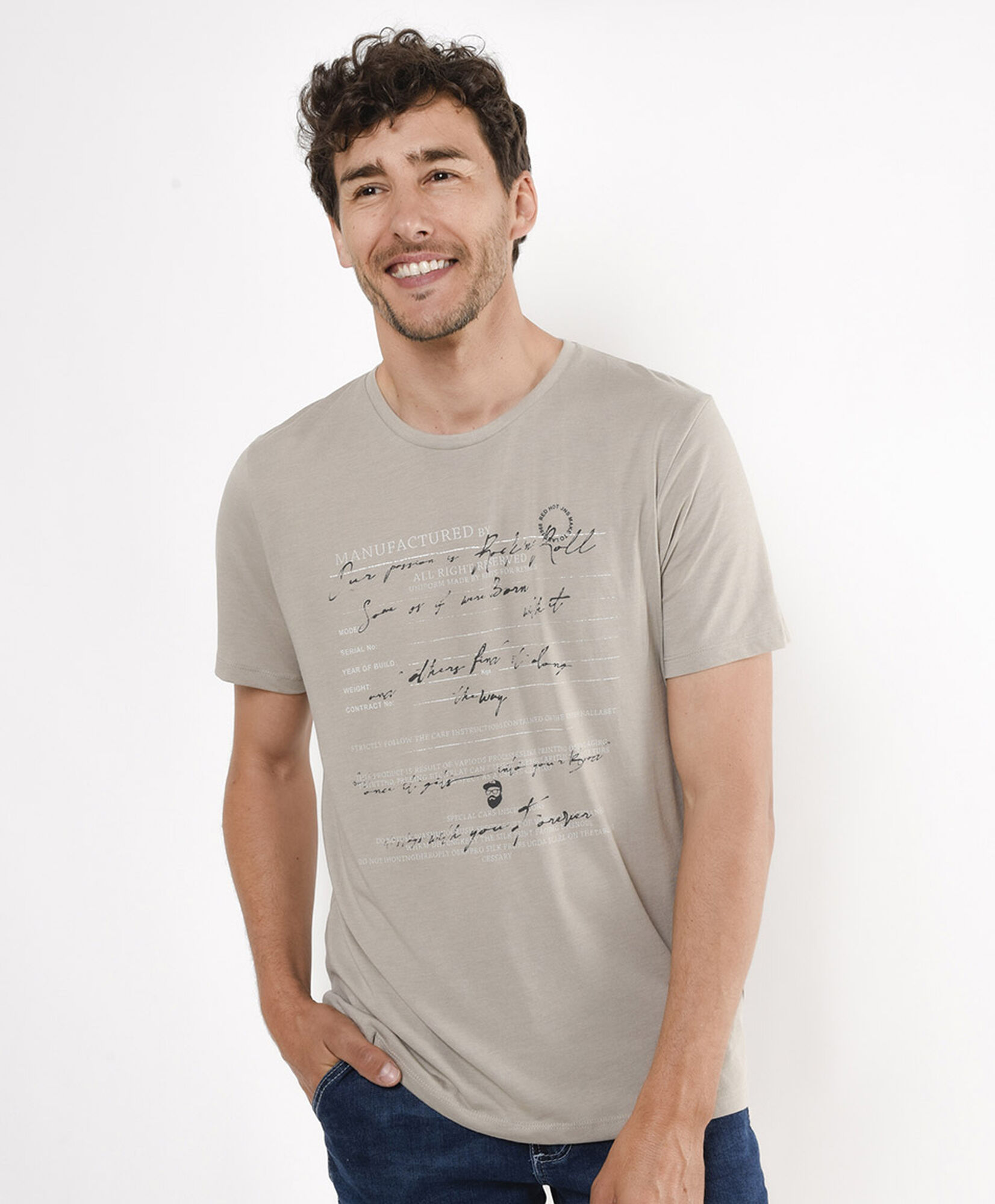 Polera hombre estampada origen Polera hombre estampada origen