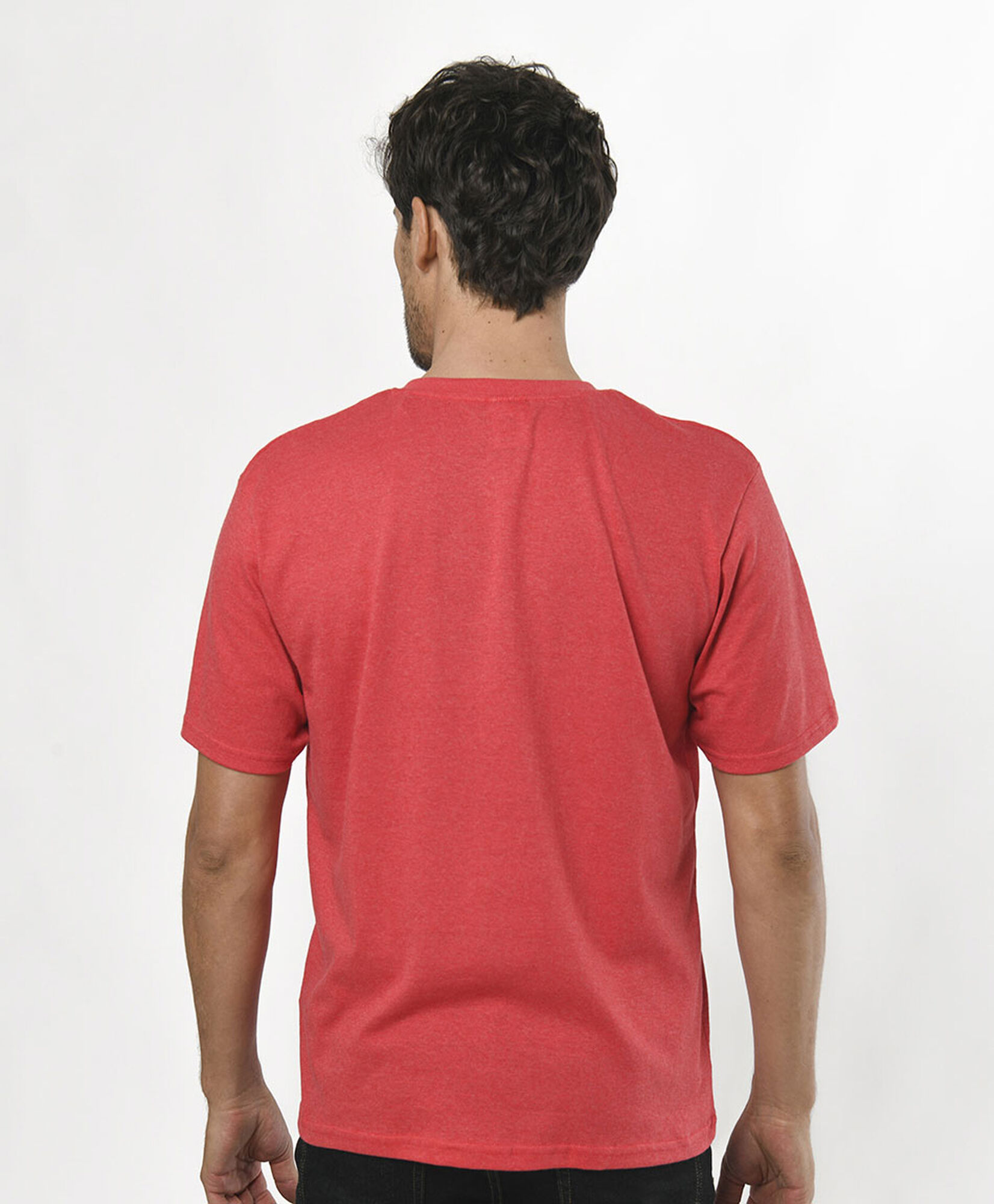Polera hombre jaspeada texto Polera hombre jaspeada texto