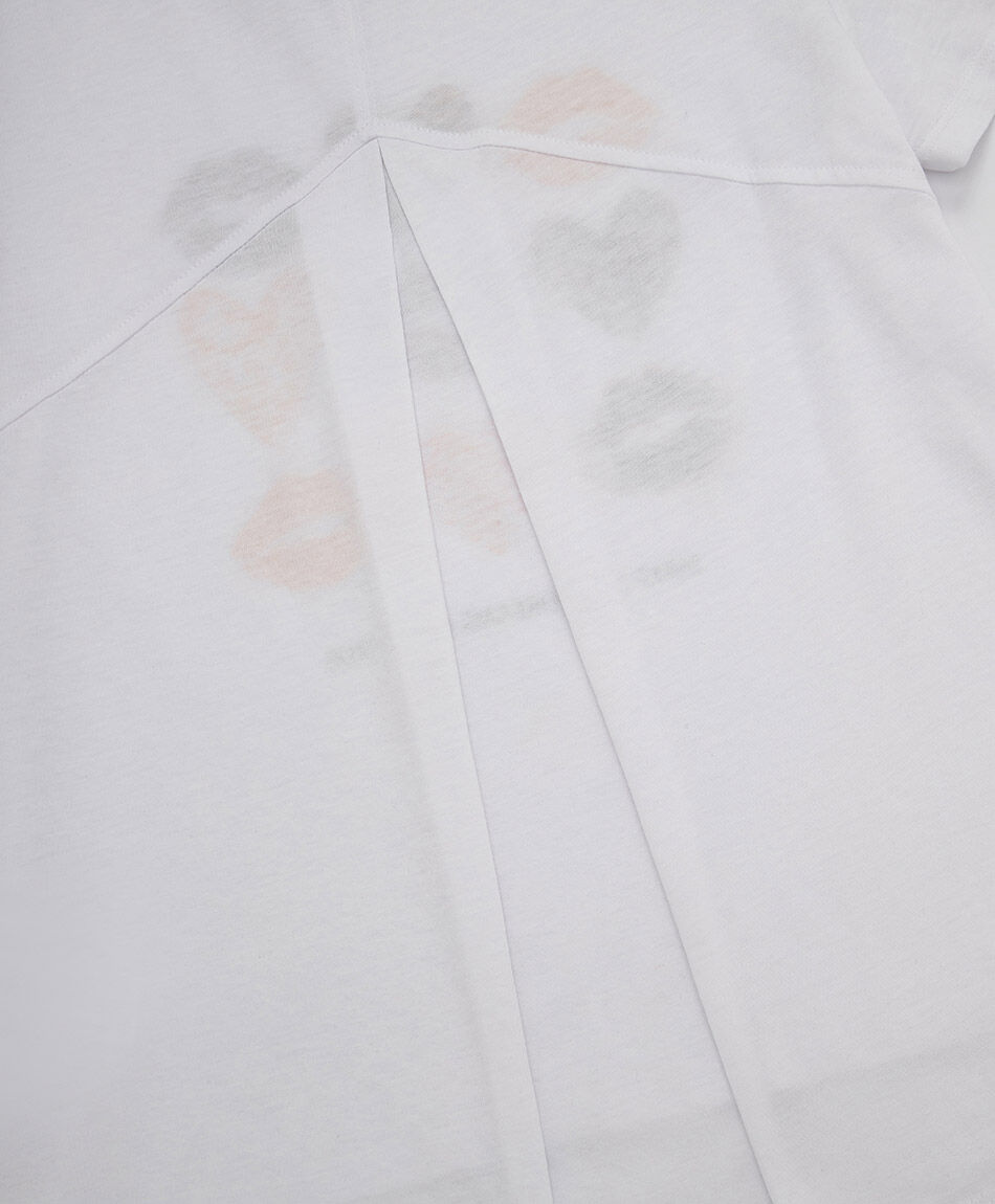 Polera deportiva mujer oversize white