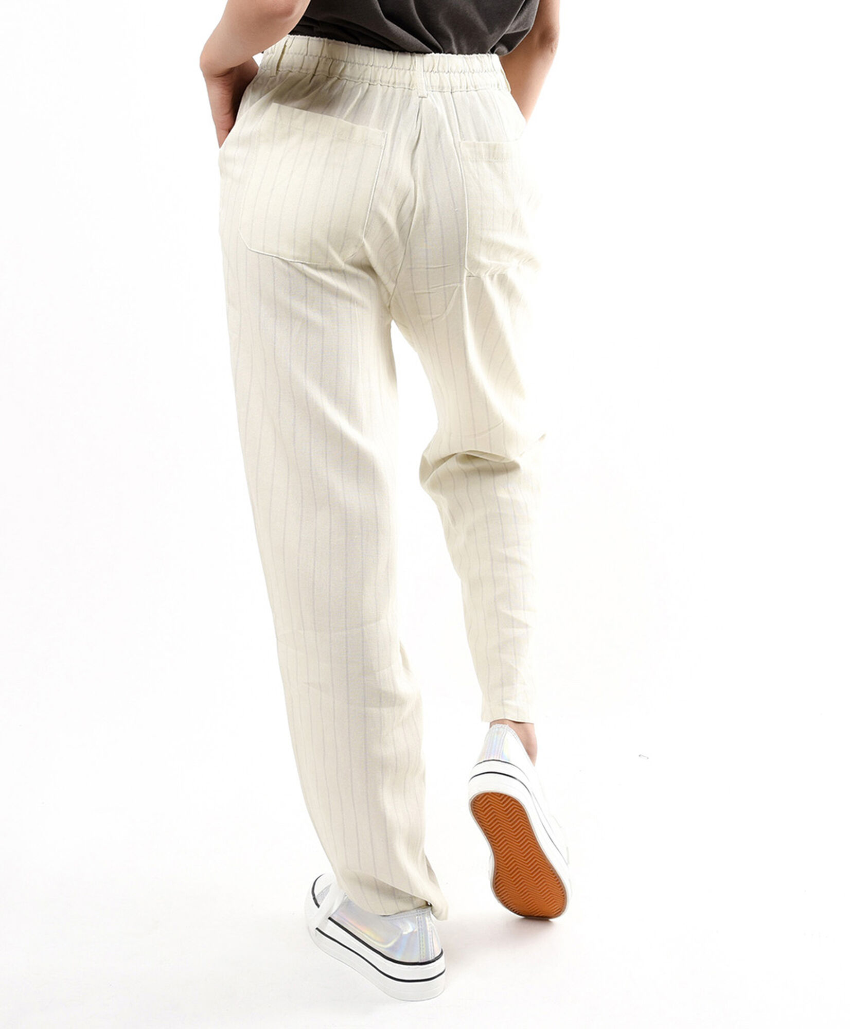 Pantalón mujer líneas natural Pantalón mujer líneas natural