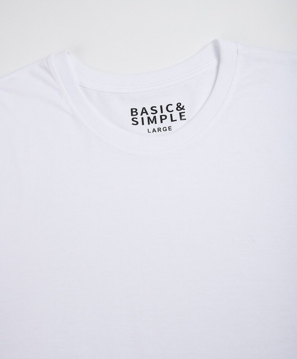 Polera hombre parche manga lisa