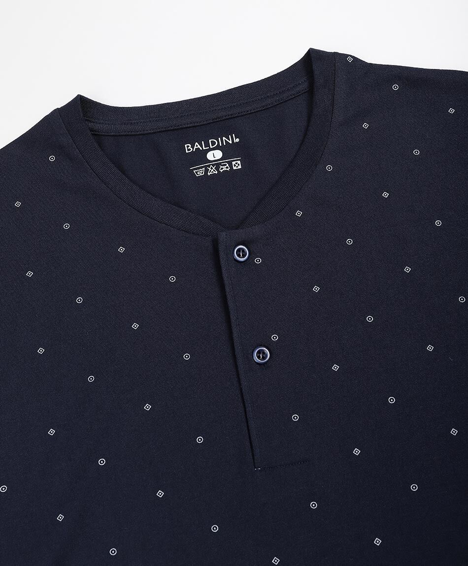 Pijama hombre c&iacute;rculos en contraste