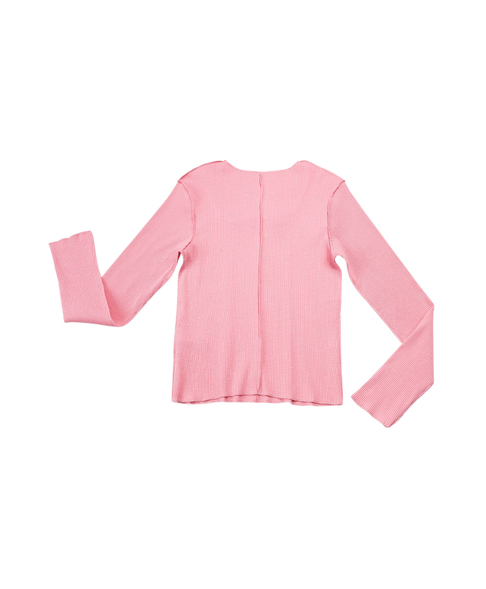Polera niña acanalada costuras Polera niña acanalada costuras