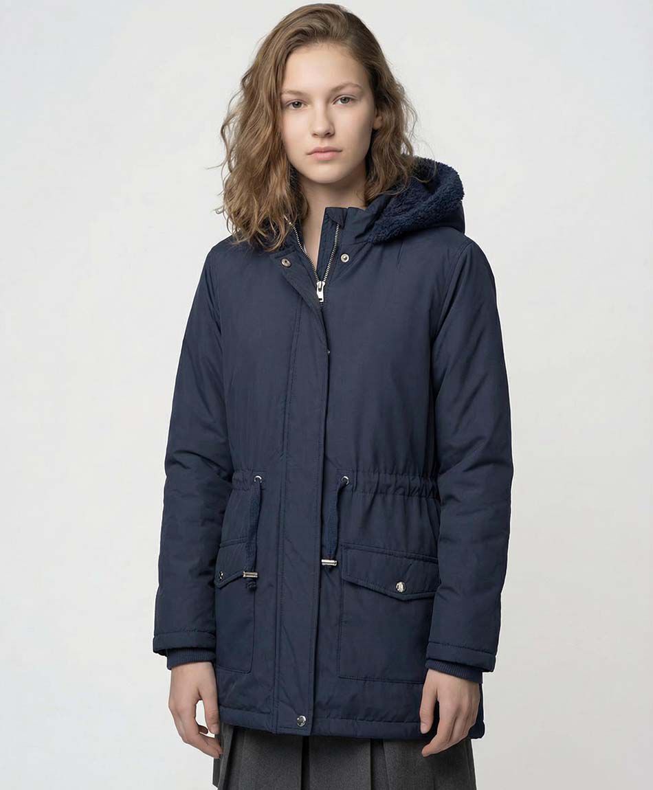 Parka escolar cintura elasticada