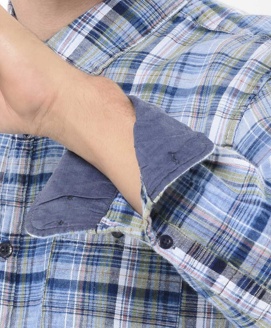 Camisa hombre escoc&eacute;s manga larga