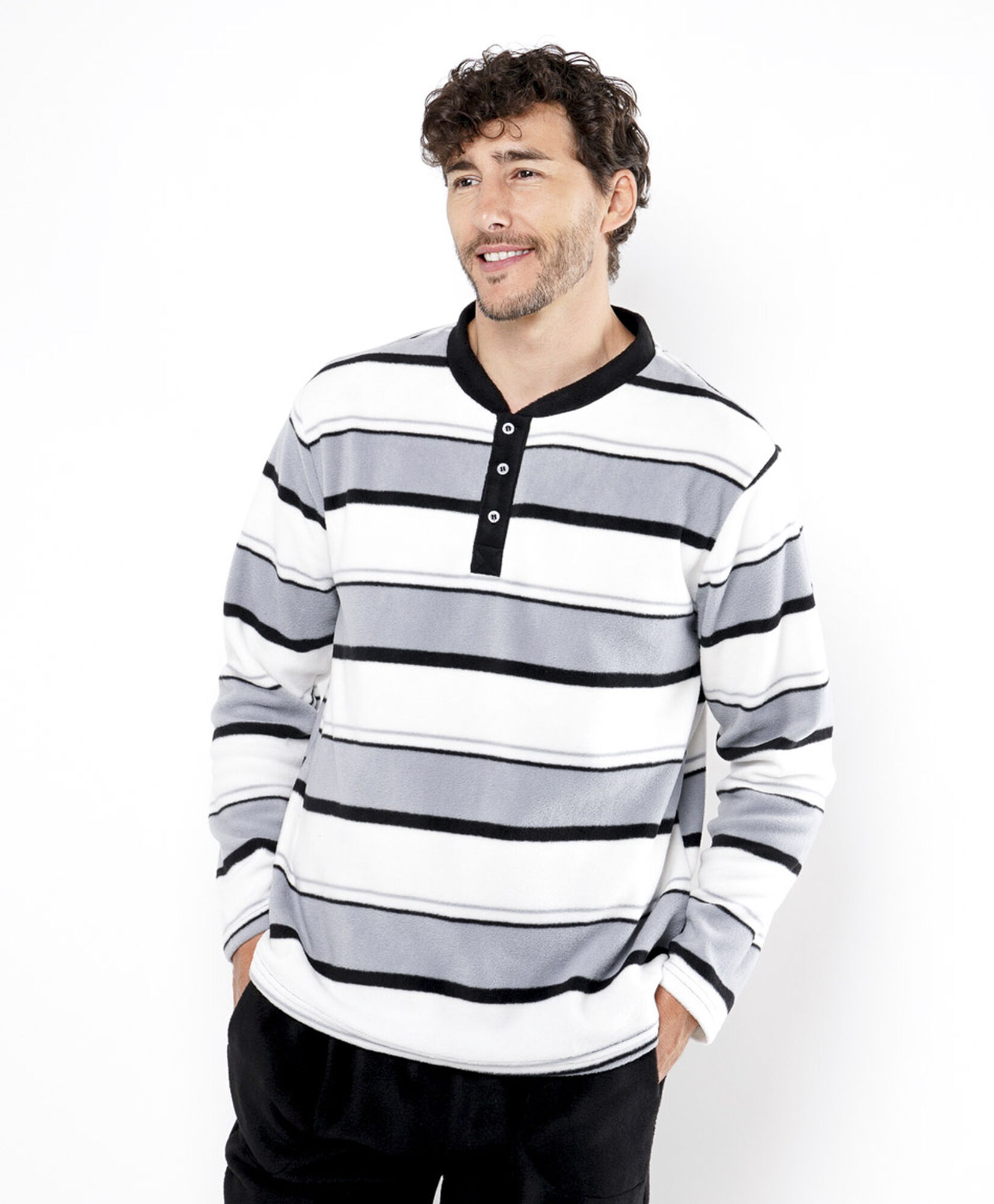 Pijama hombre polar botones Pijama hombre polar botones