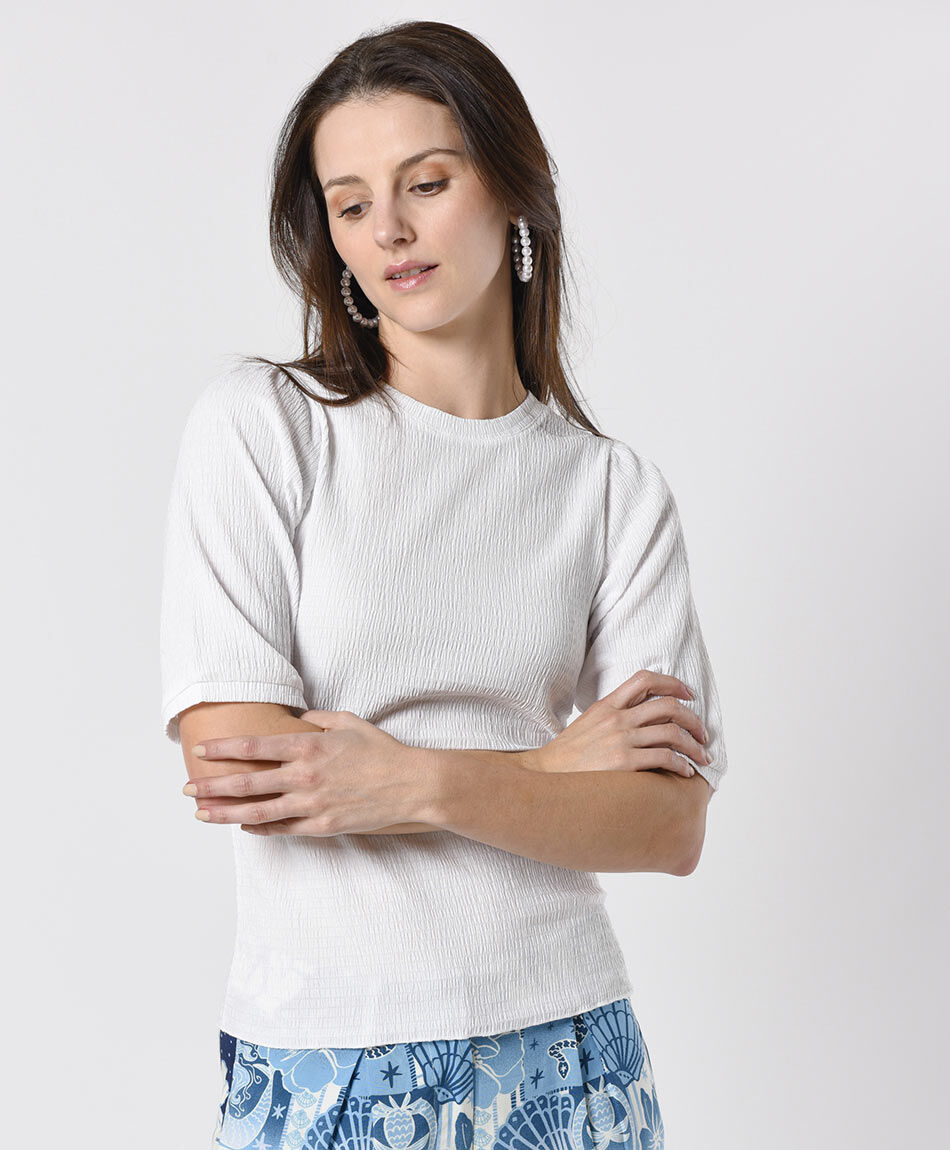 Polera mujer corrugada