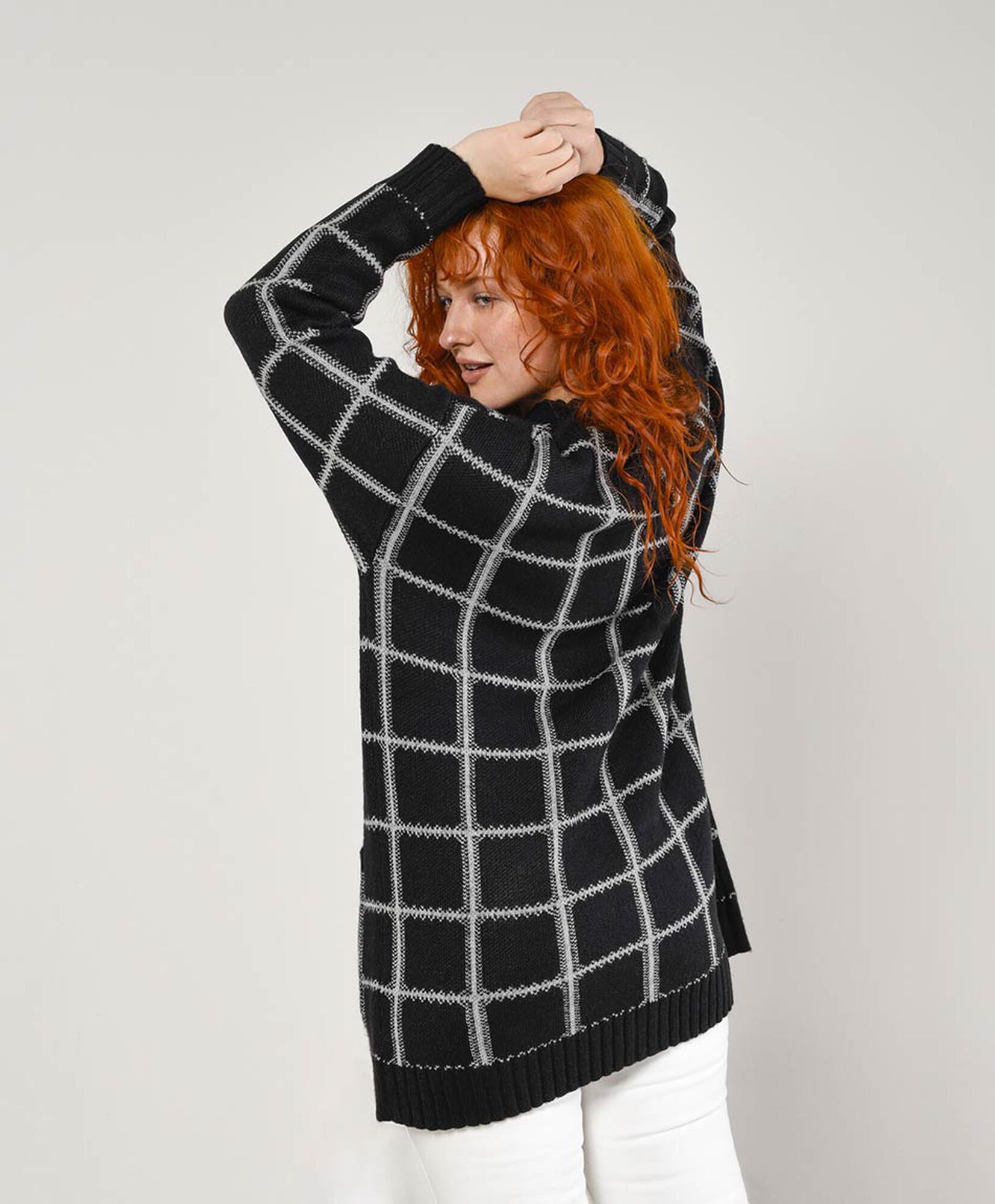 Cardigan mujer largo cuadros Cardigan mujer largo cuadros