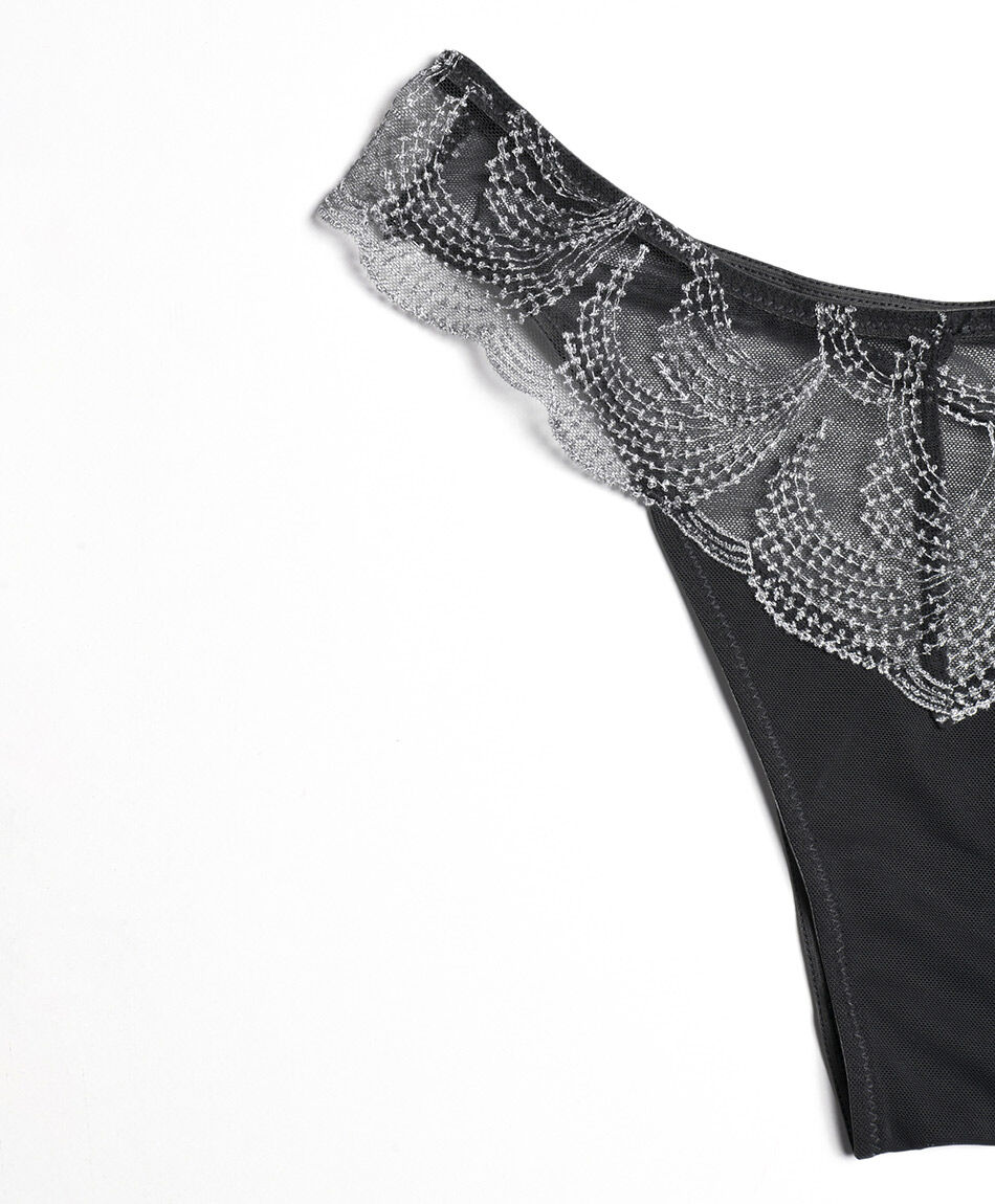 Tanga mujer encajes brillantes