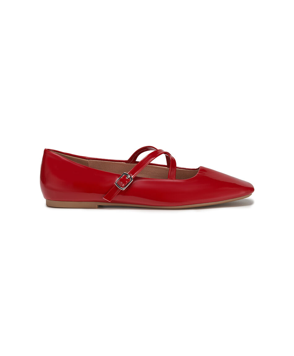 Ballerina mujer mary jane roja