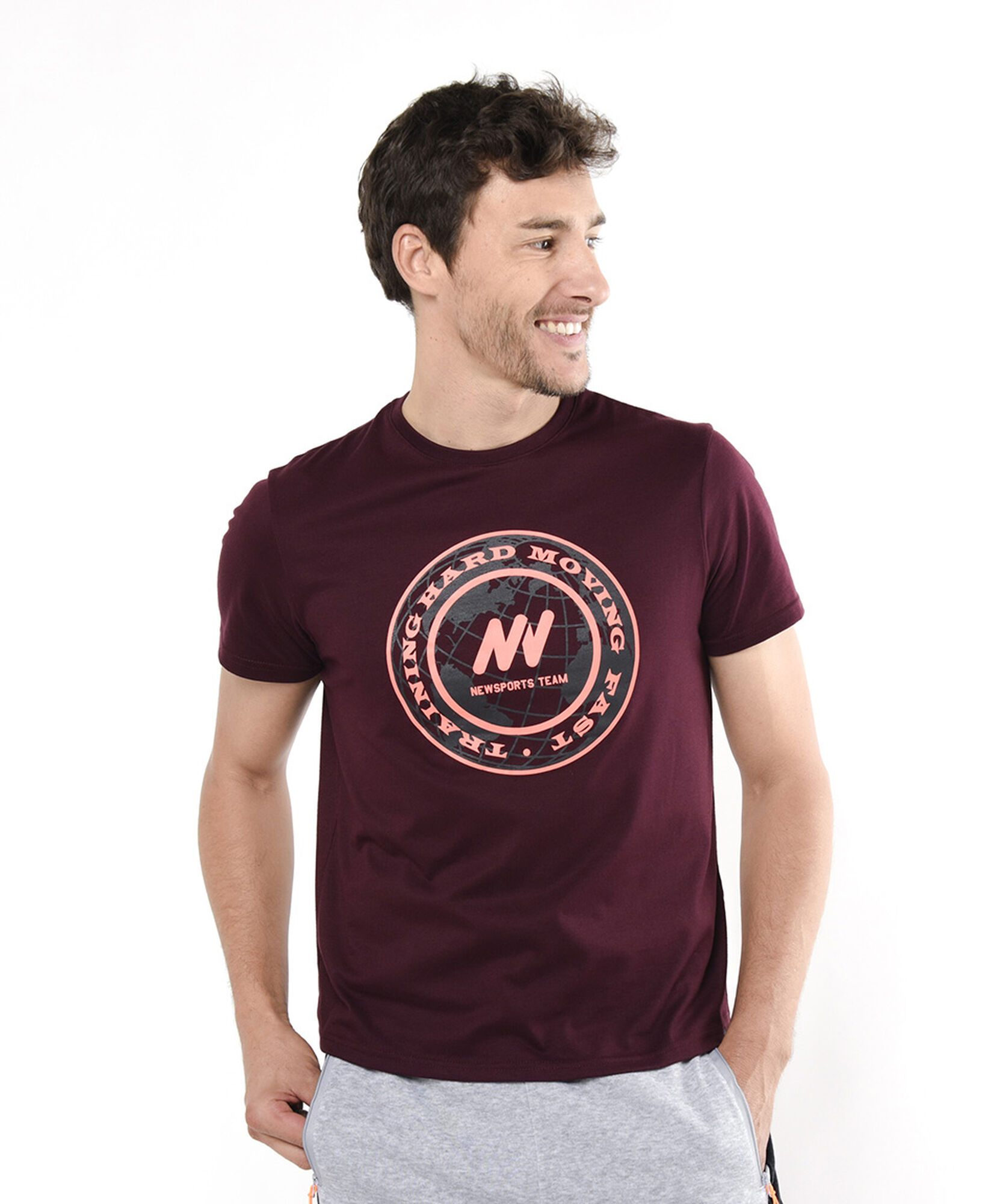 Polera deportiva hombre print mundo Polera deportiva hombre print mundo