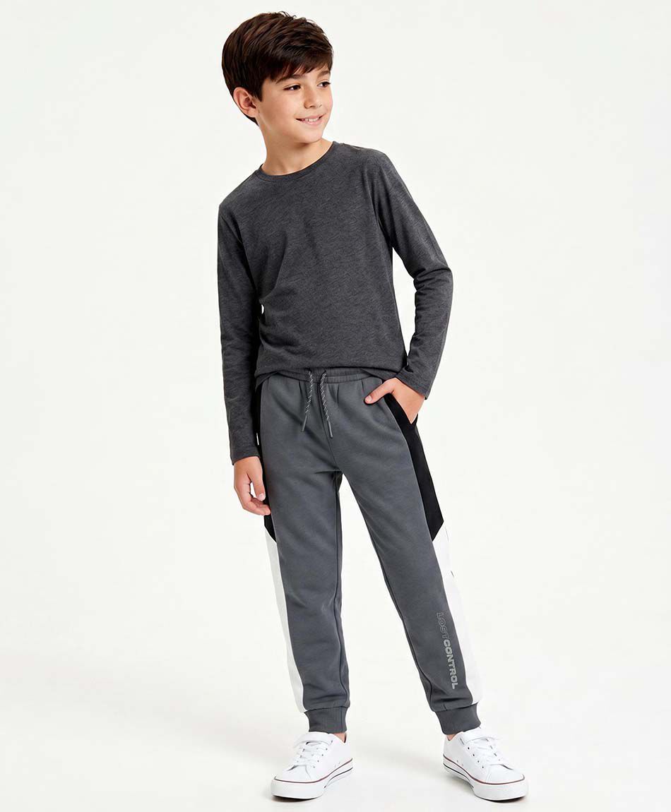 Pantal&oacute;n buzo ni&ntilde;o tricolor