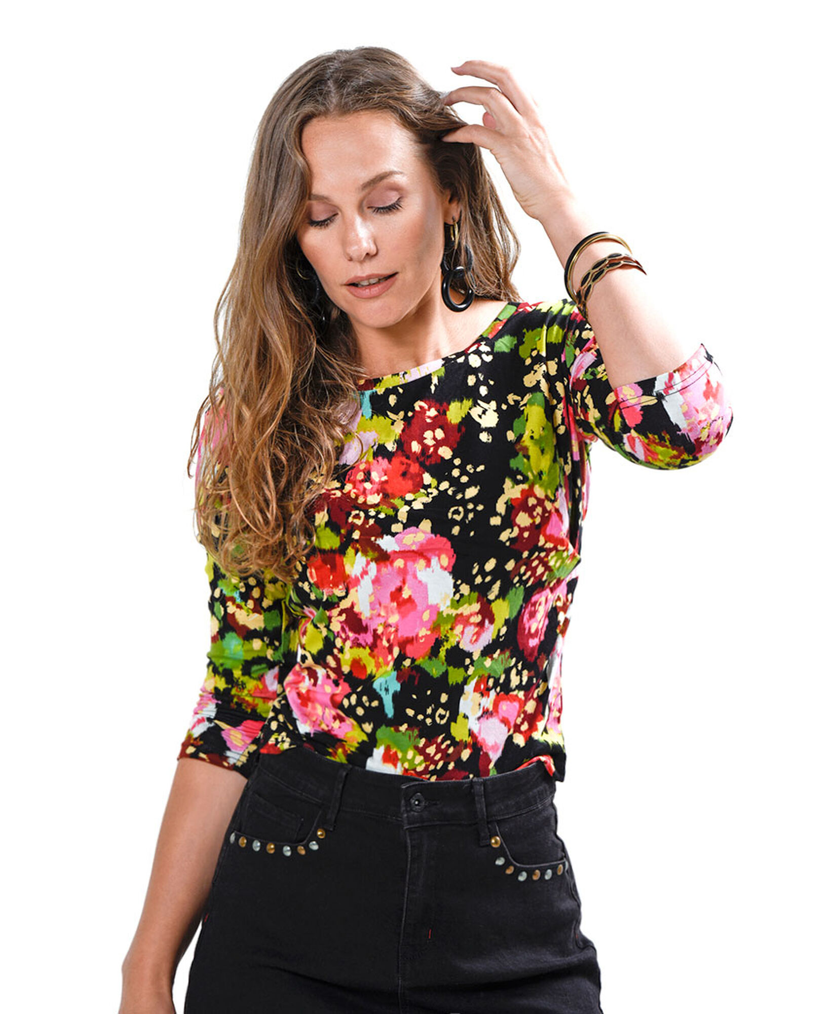 Polera estampado floral Polera estampado floral