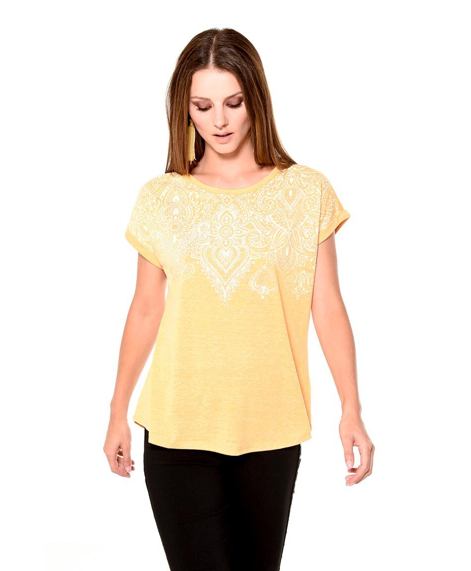 Polera gold print