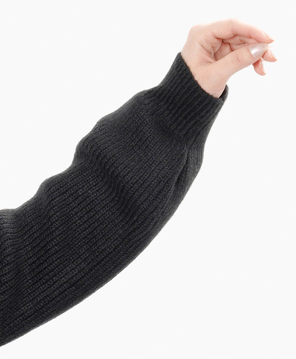 Cardigan mujer zipper black