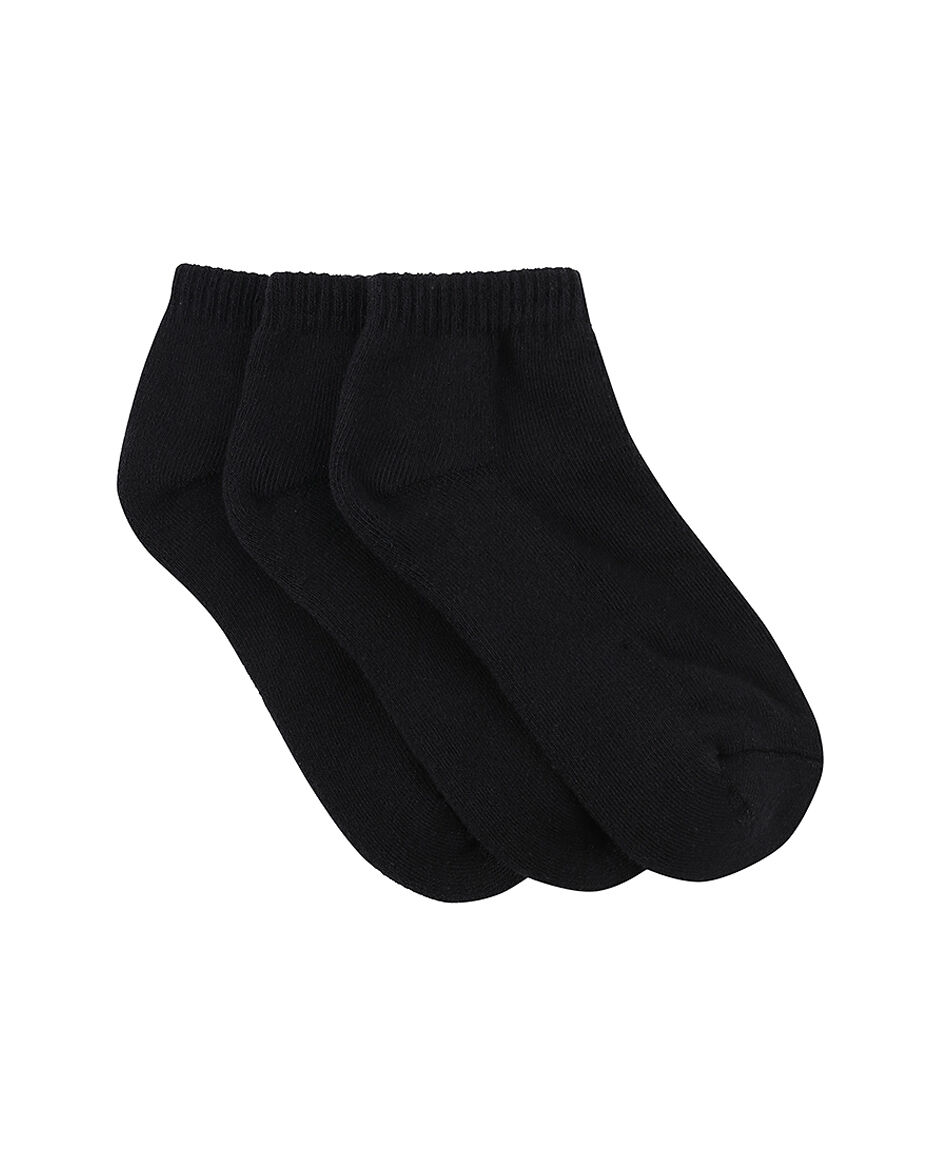 Tripack calcetines escolar algod&oacute;n negro