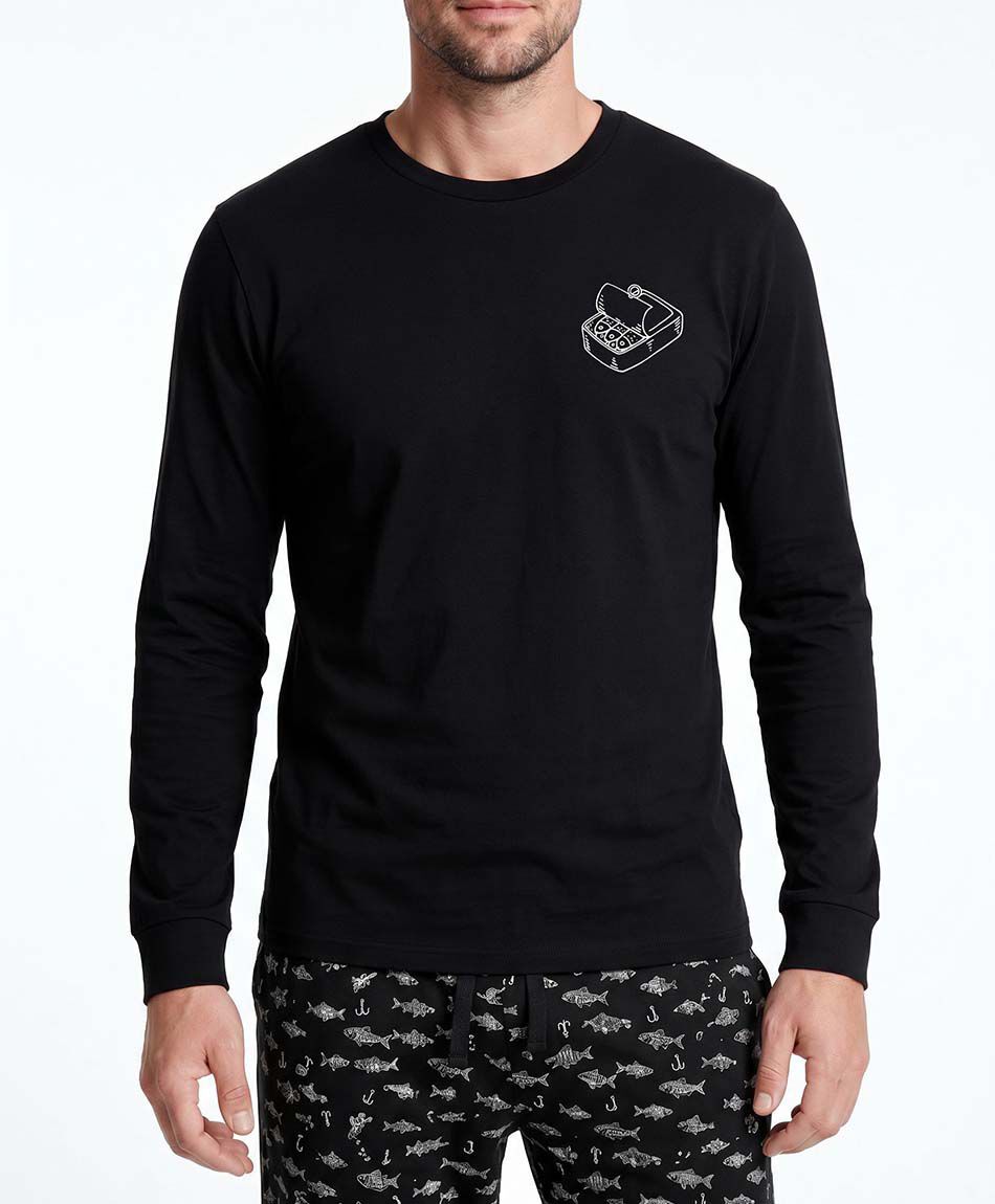 Pijama hombre estampado peces