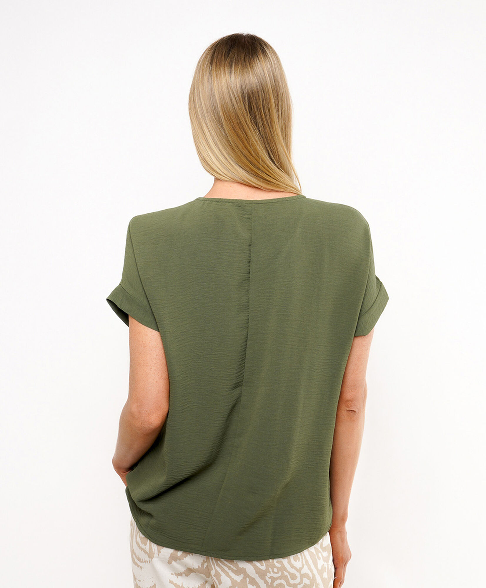 Blusa mujer manga doblada Blusa mujer manga doblada
