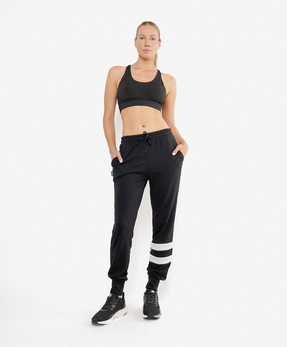 Pantal&oacute;n de buzo mujer franjas skinny fit