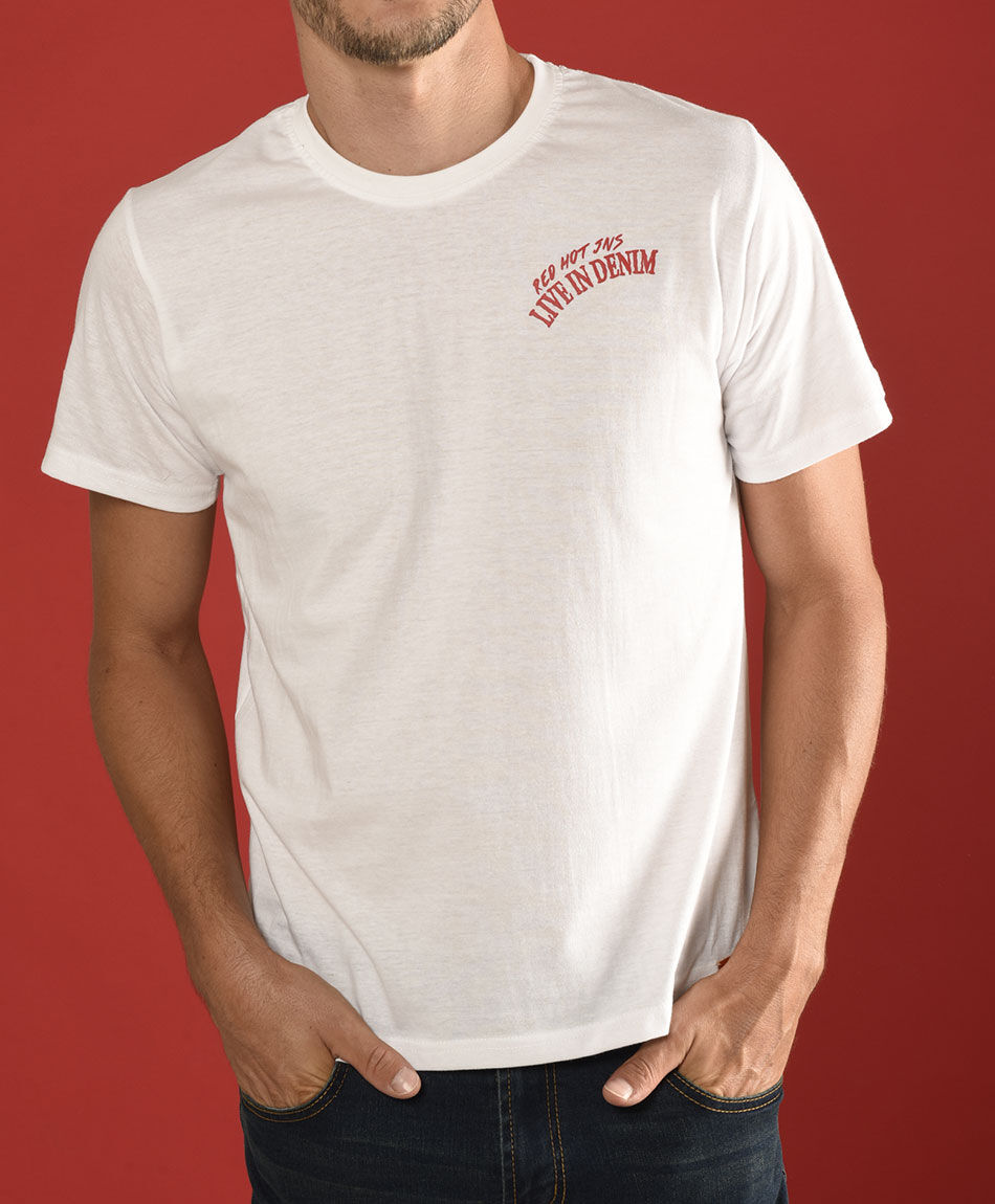 Polera manga corta cuello redondo