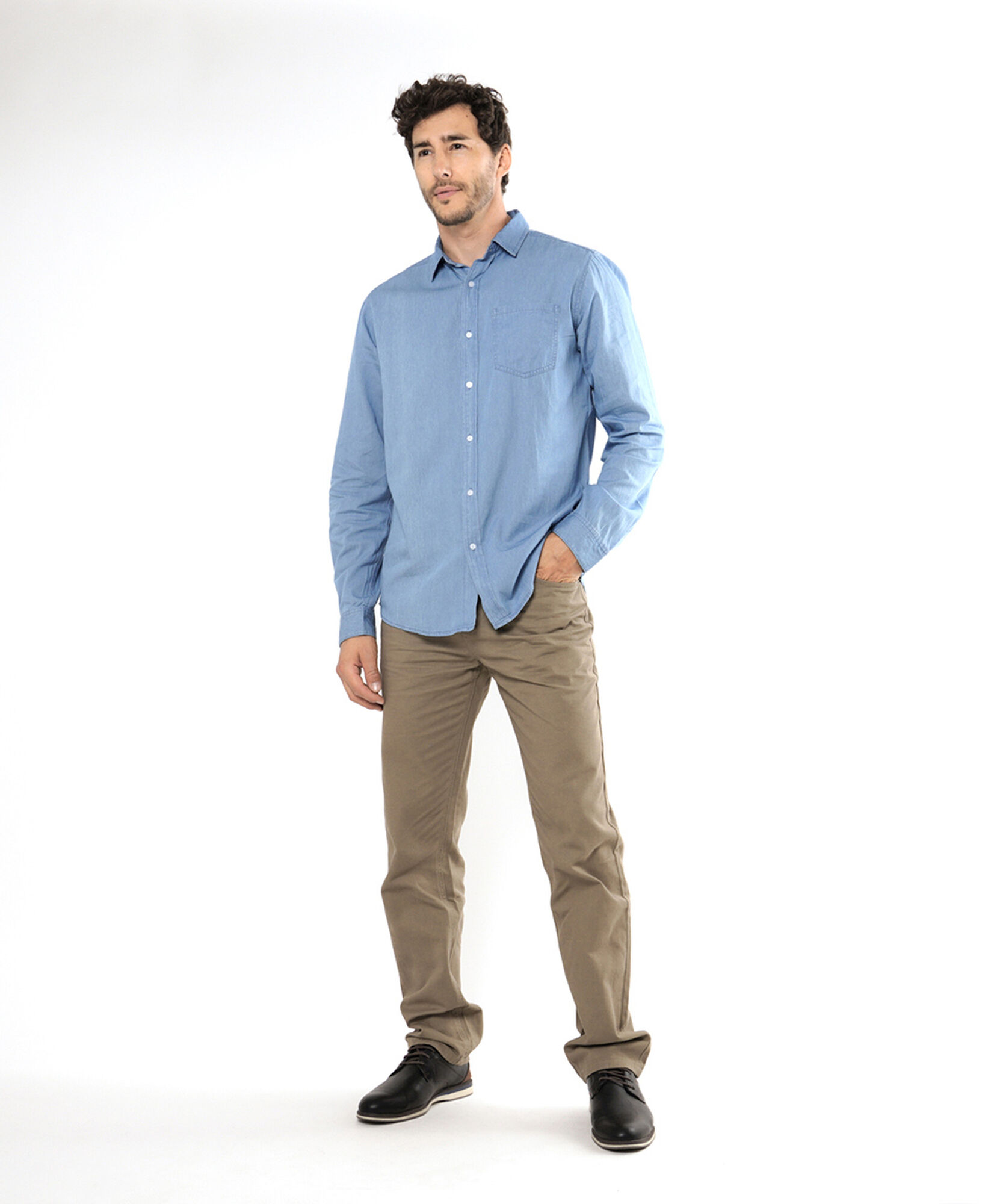 Camisa hombre denim celeste Camisa hombre denim celeste