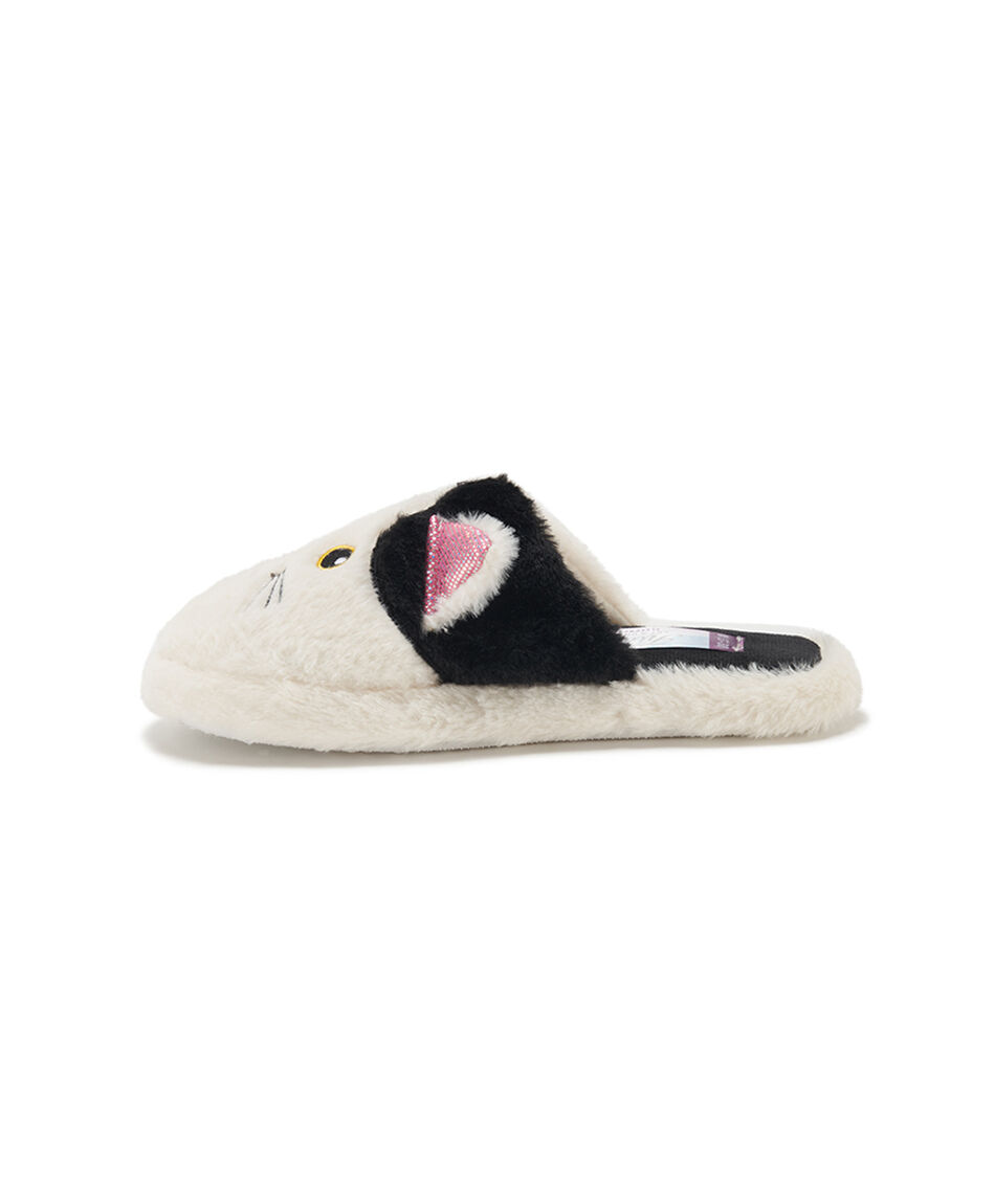 Pantufla mujer gato bicolor