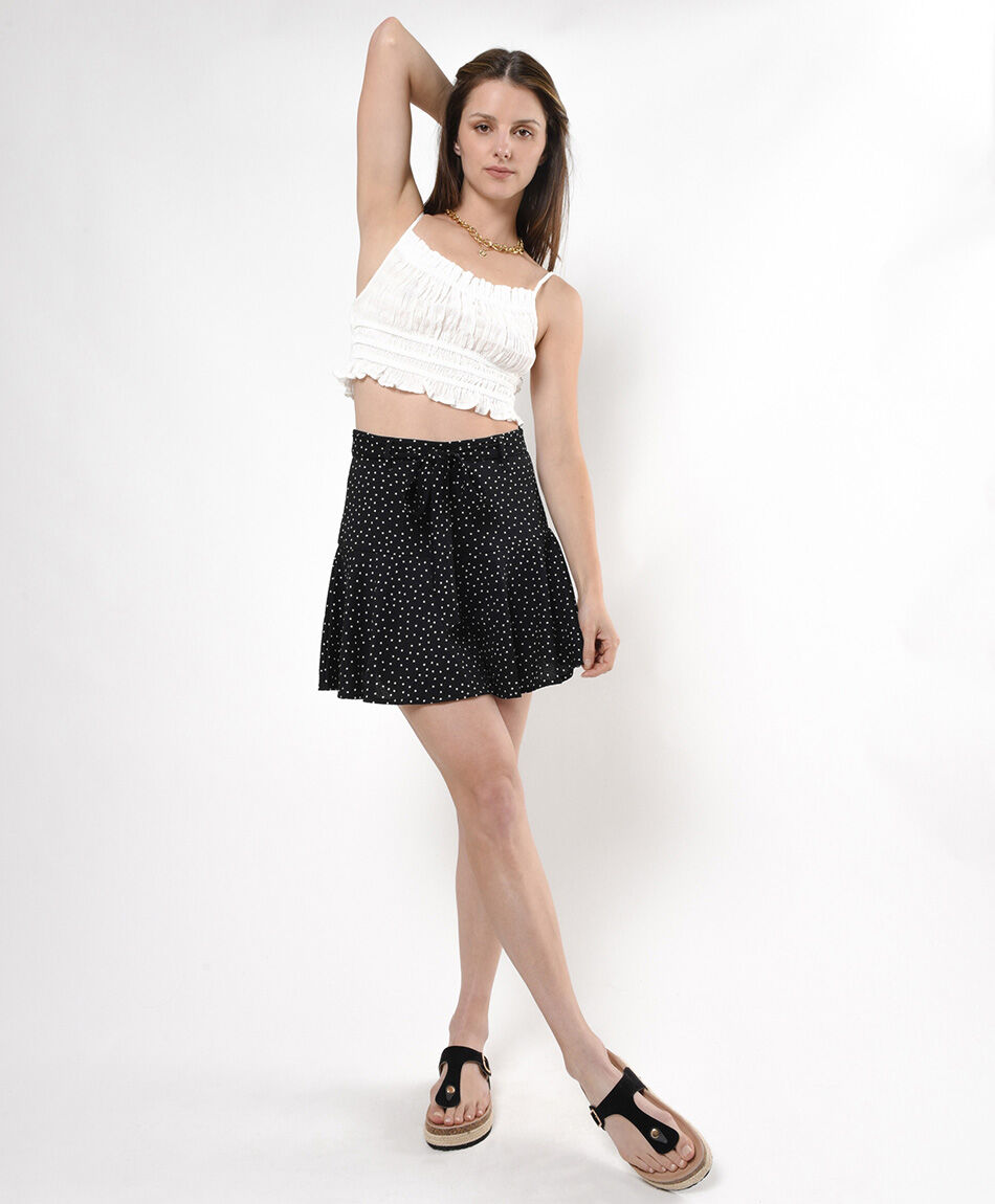 Short falda mujer puntitos