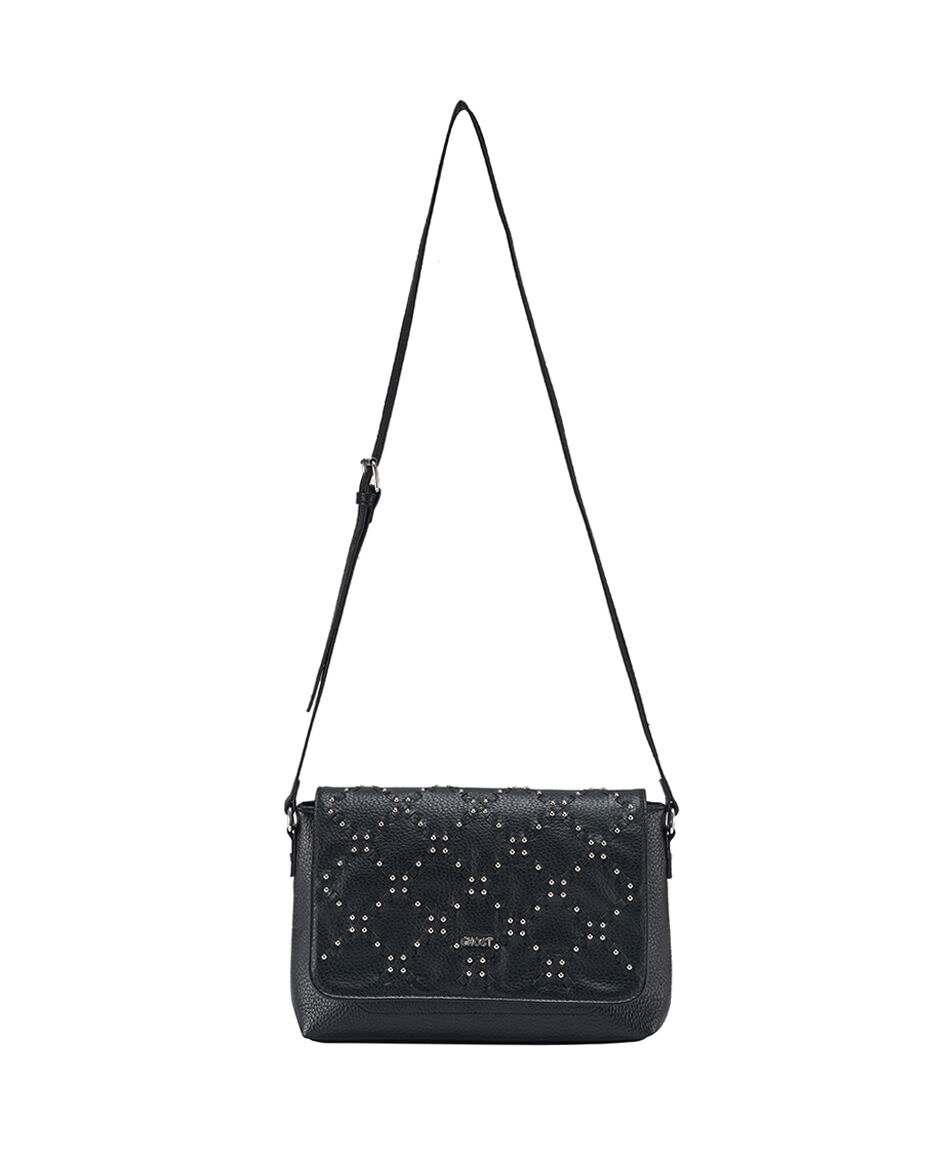 Mini cartera mujer tachas cruzadas
