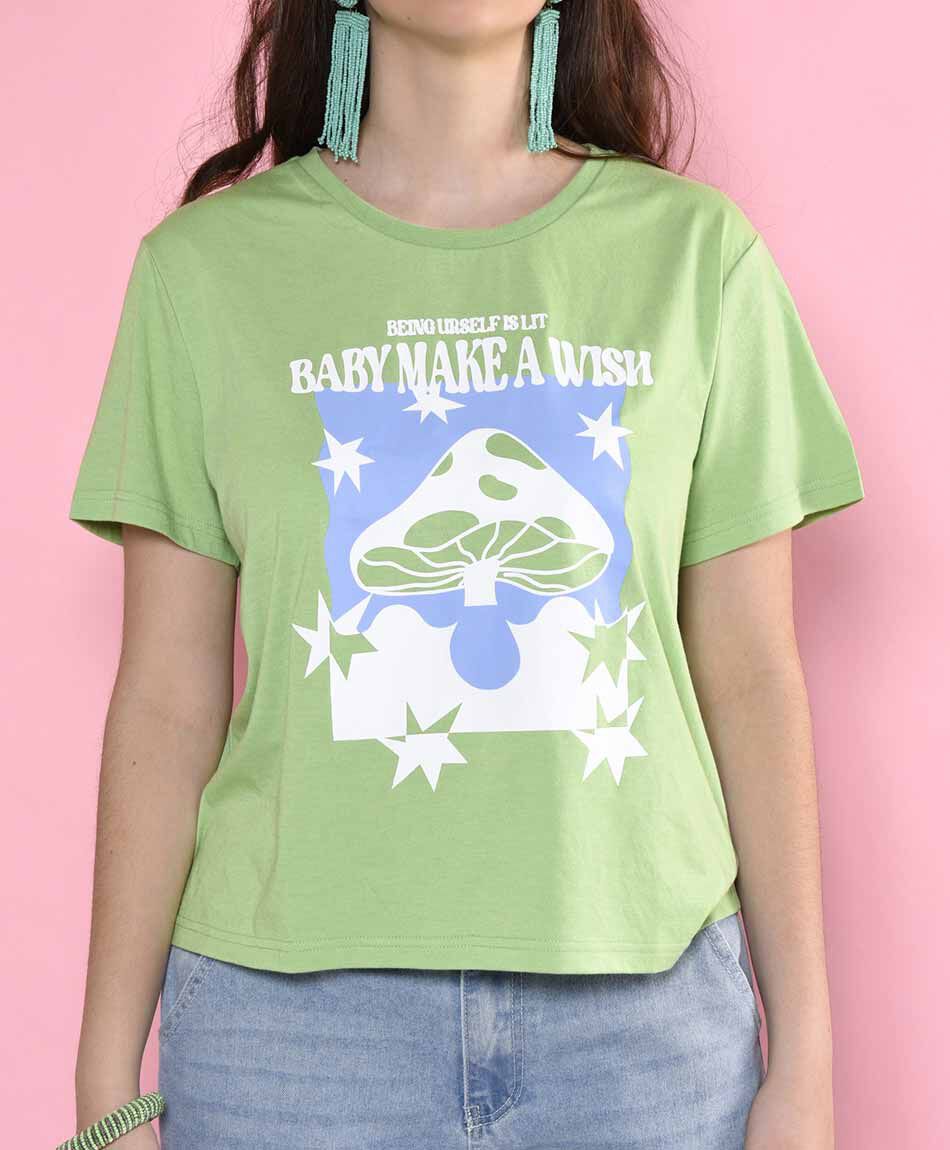 Polera manga corta cuello redondo