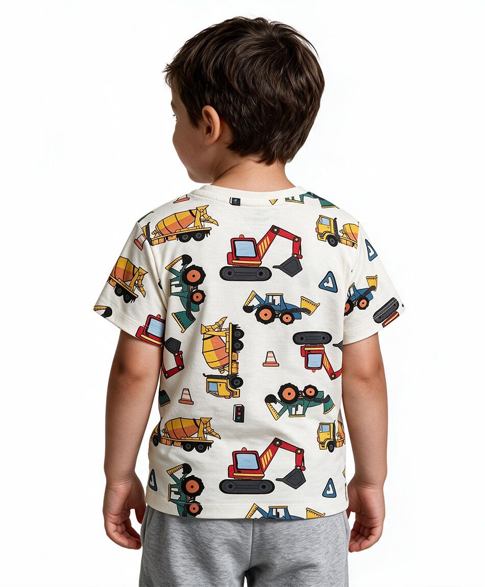 Polera beb&eacute; autos construcci&oacute;n