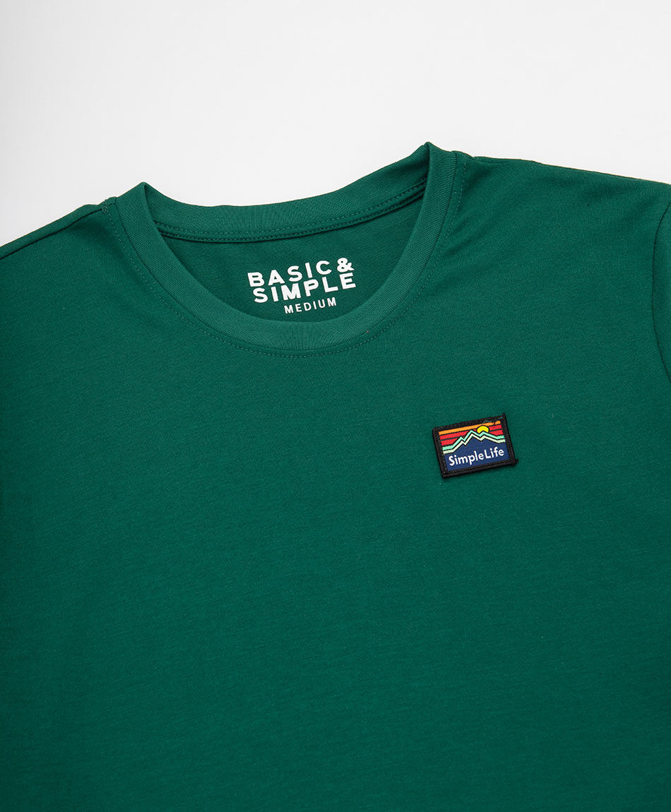 Polera hombre lisa logo
