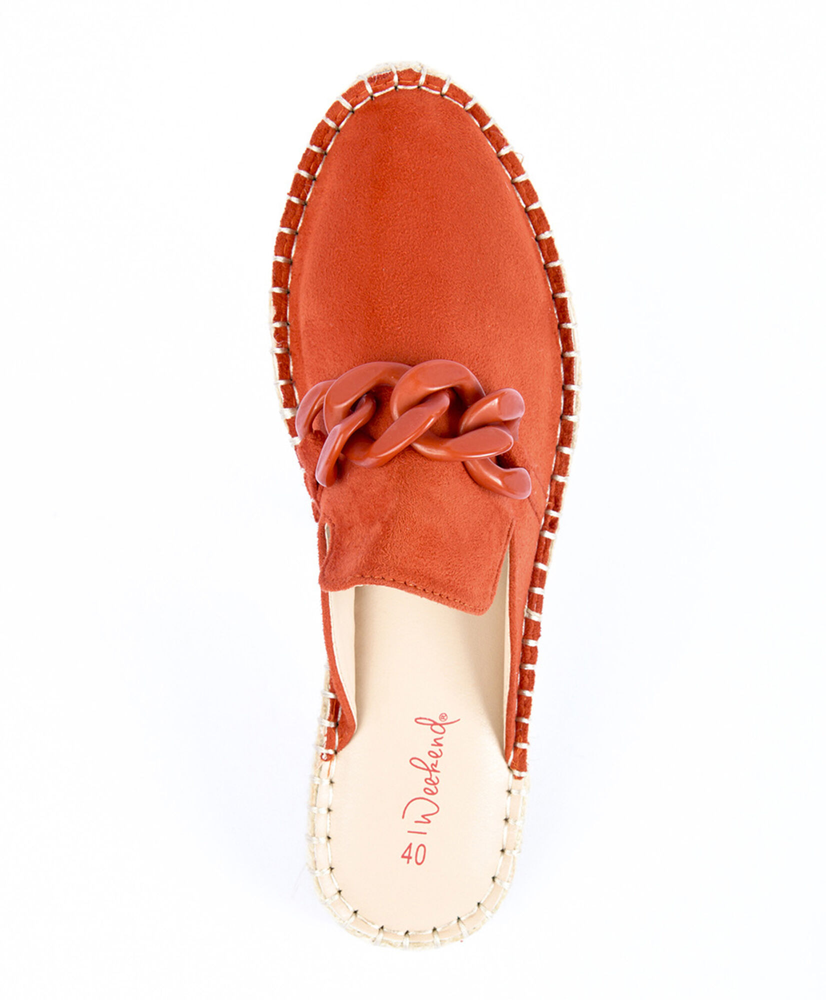 Zapato mujer cadena naranjo Zapato mujer cadena naranjo