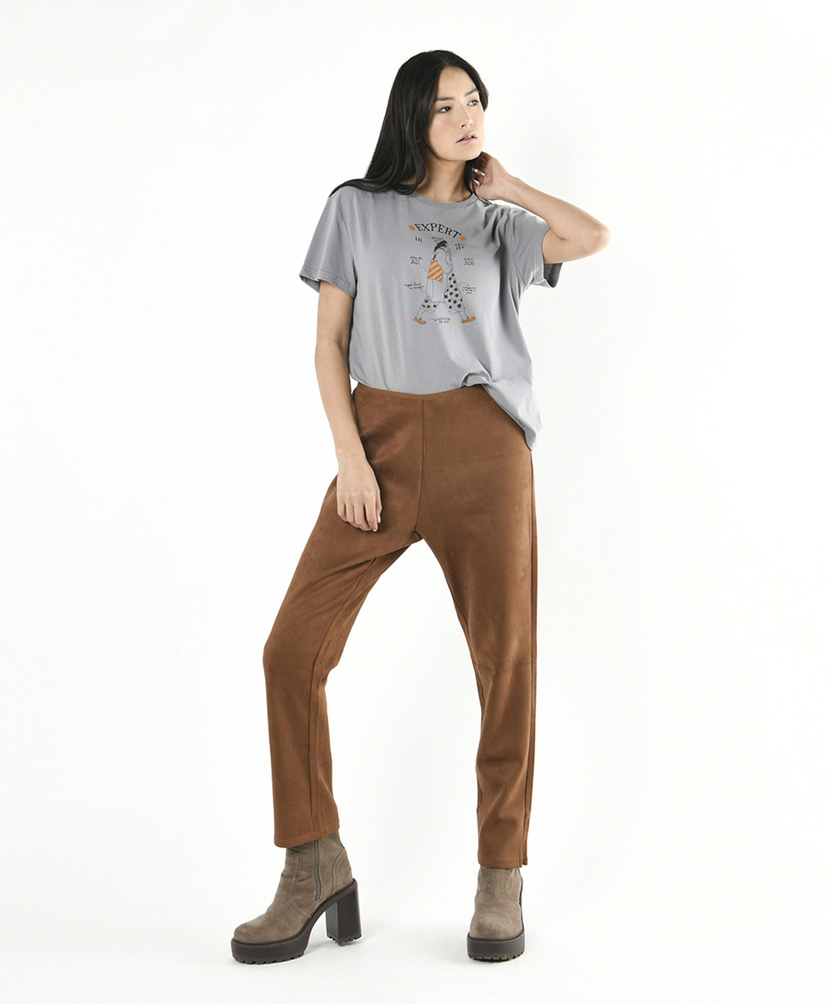 Leggins mujer suede café Leggins mujer suede café