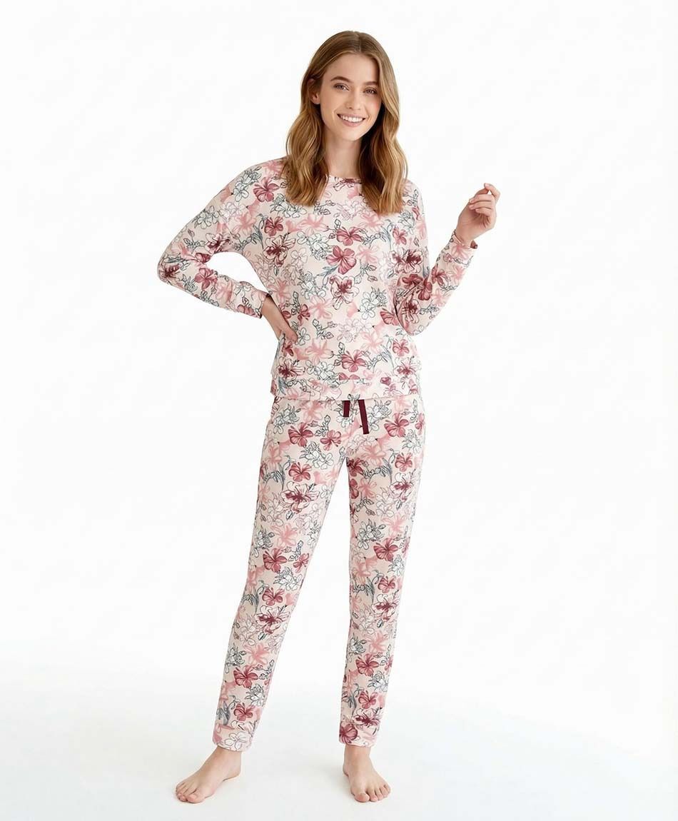 Pijama mujer floreado fantas&iacute;a