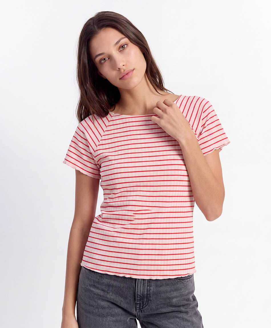 Poleras mujer rayas contraste