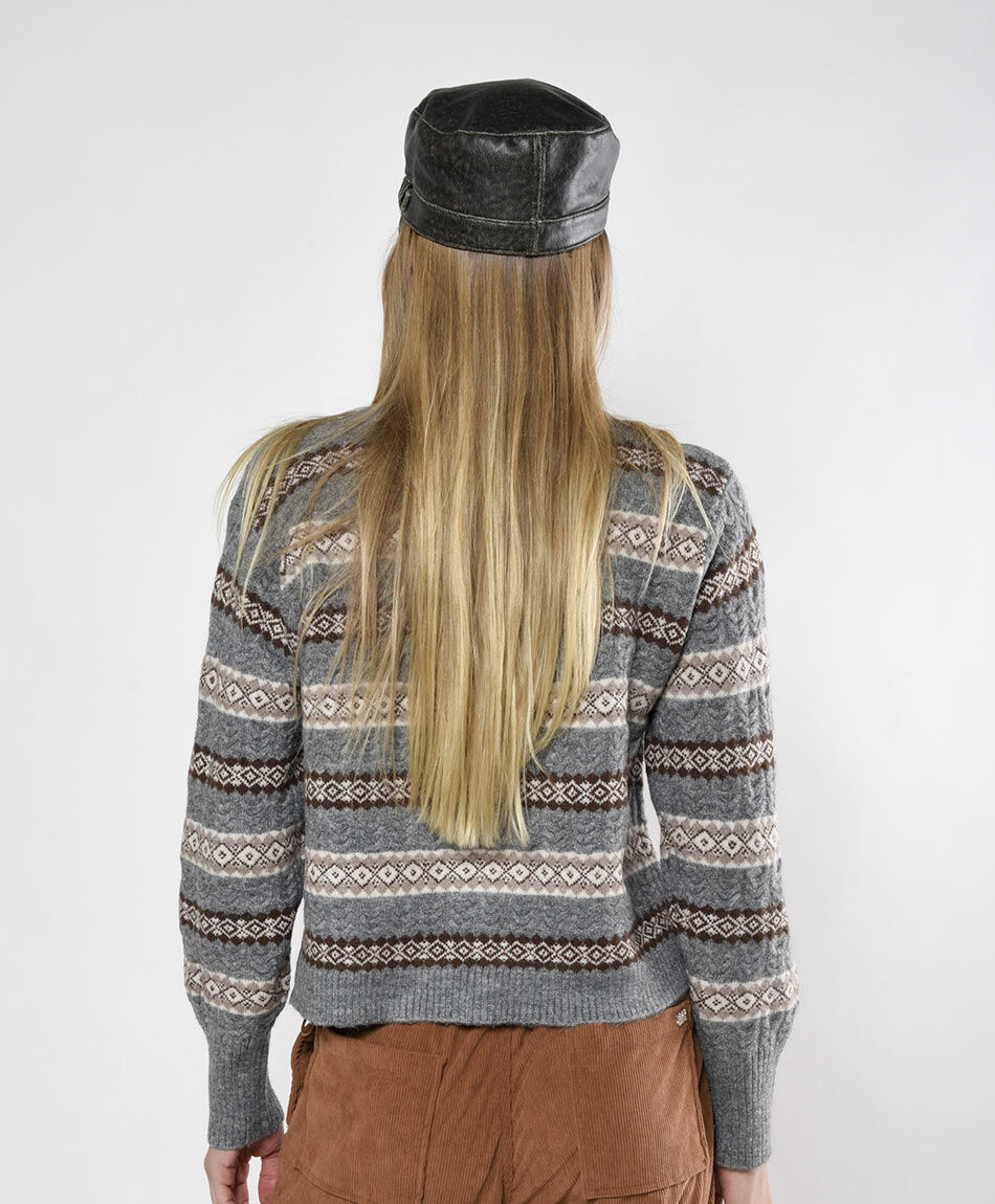Cardigan mujer corto rombos