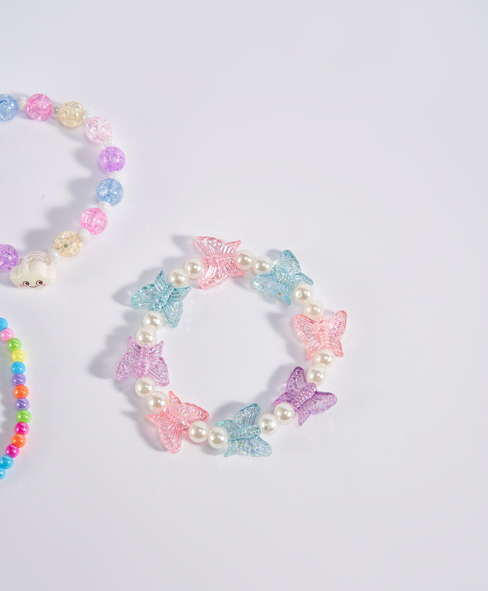 Set 3 pulseras infantil mariposa