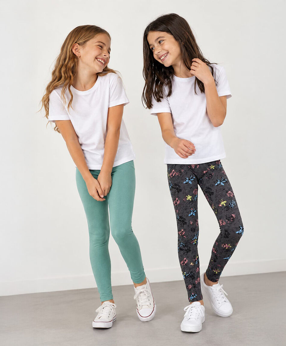 Pack 2 leggins ni&ntilde;a graffiti