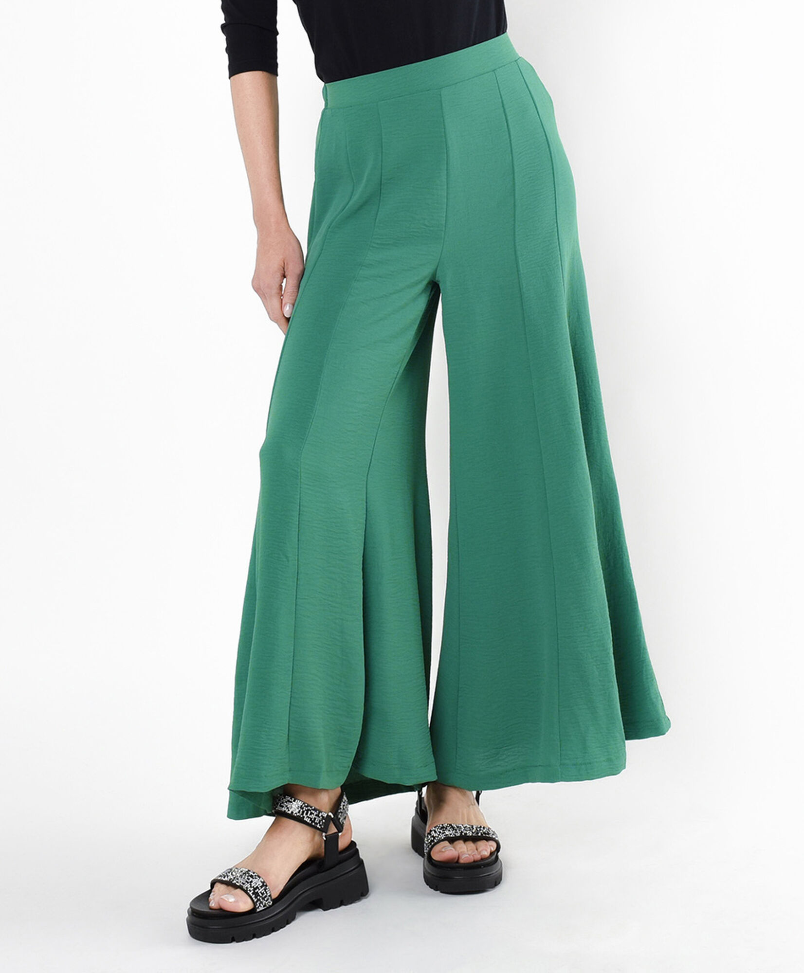 Pantalón mujer verde extra wide Pantalón mujer verde extra wide